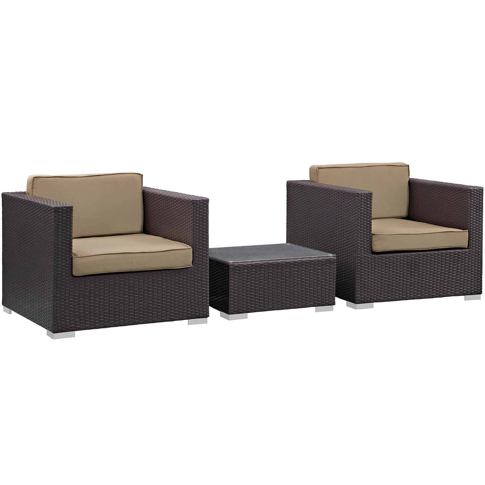 Modway Burrow 3 Piece Outdoor Patio Sofa Set - Image 2