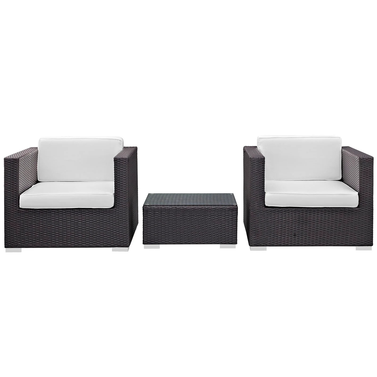 Modway Burrow 3 Piece Outdoor Patio Sofa Set - Image 21