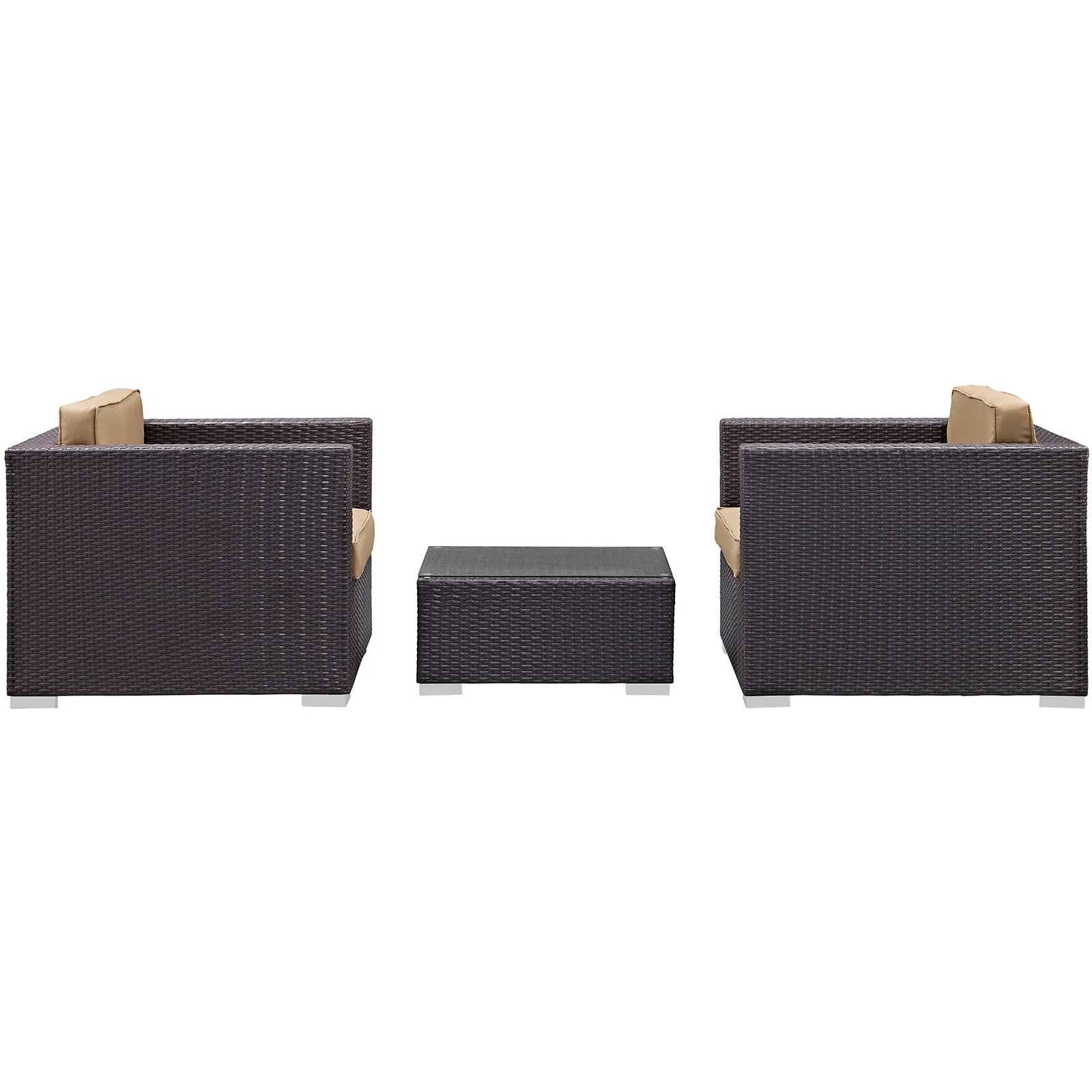 Modway Burrow 3 Piece Outdoor Patio Sofa Set - Image 4