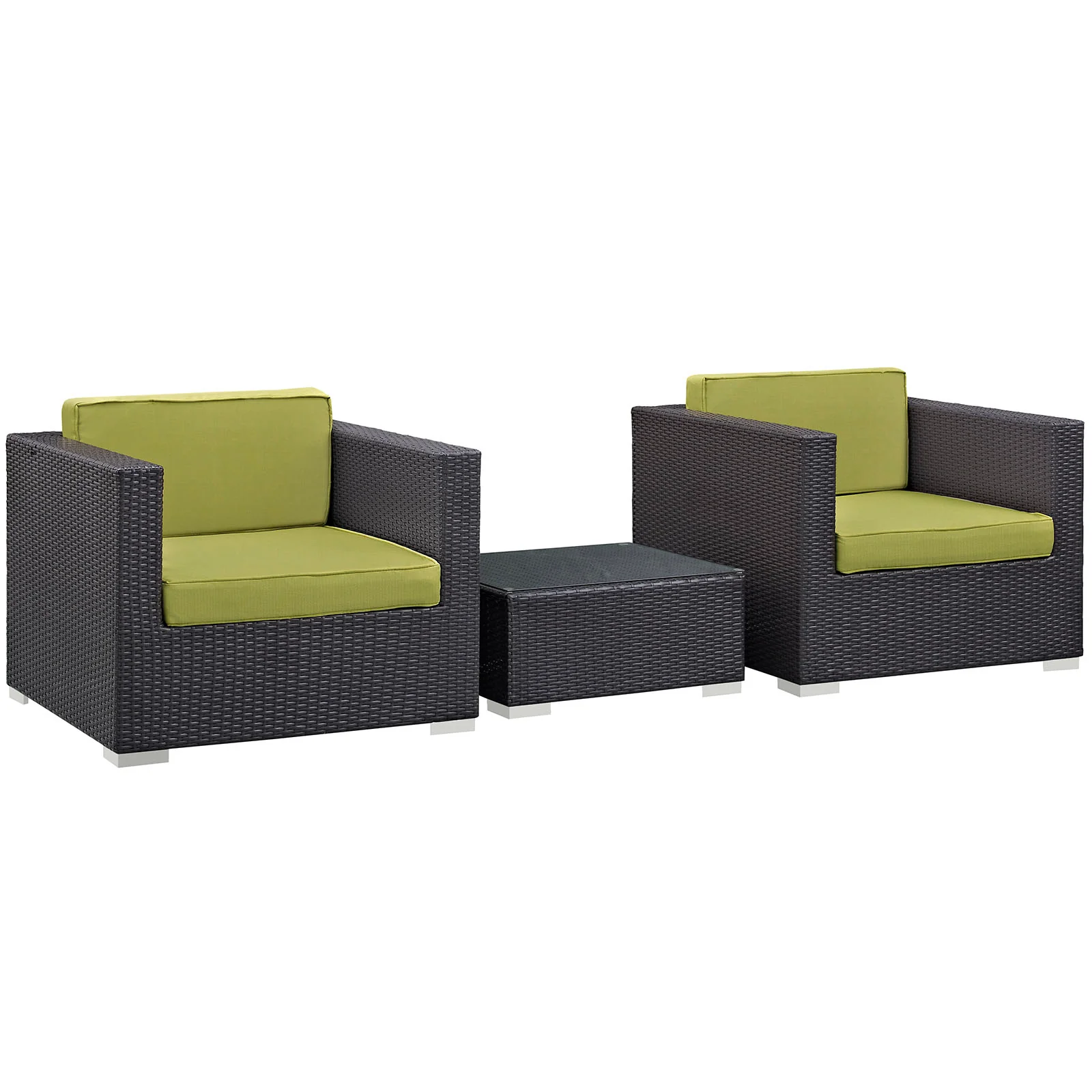 Modway Burrow 3 Piece Outdoor Patio Sofa Set - Image 5