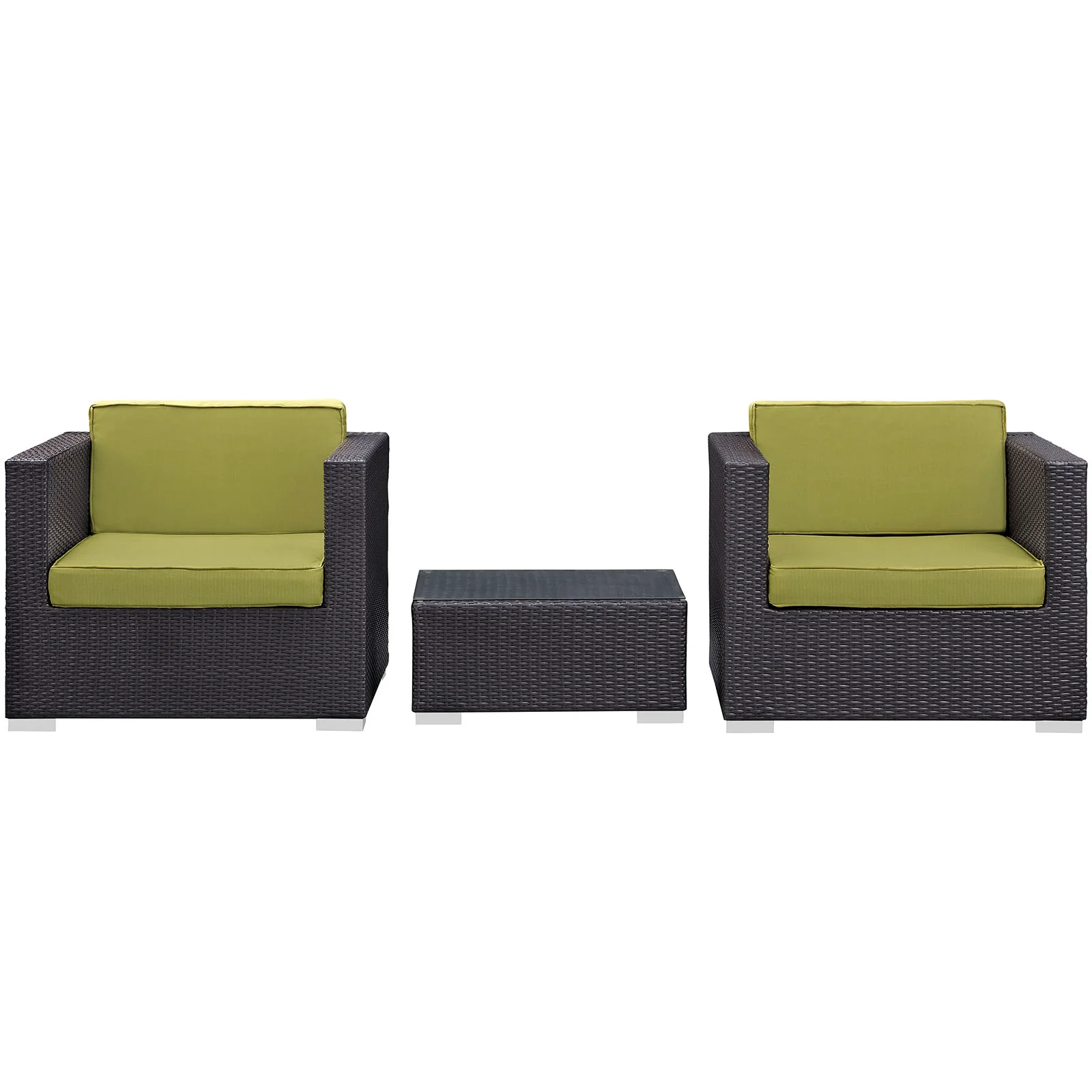 Modway Burrow 3 Piece Outdoor Patio Sofa Set - Image 6