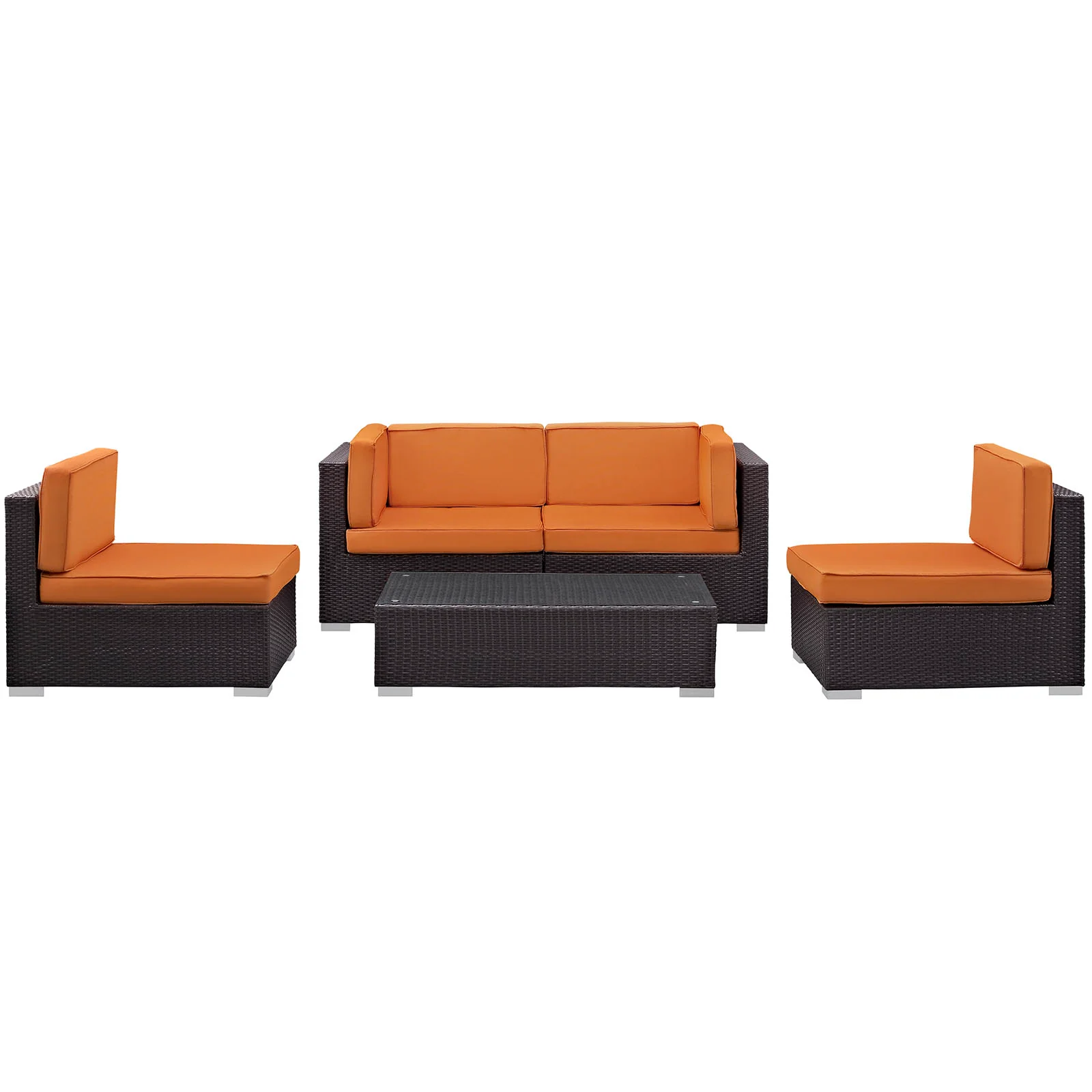Modway Camfora 5 Piece Outdoor Patio Sectional Set - Image 2