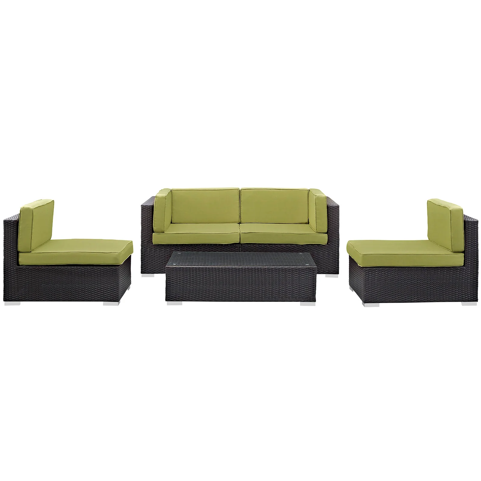 Modway Camfora 5 Piece Outdoor Patio Sectional Set - Image 3