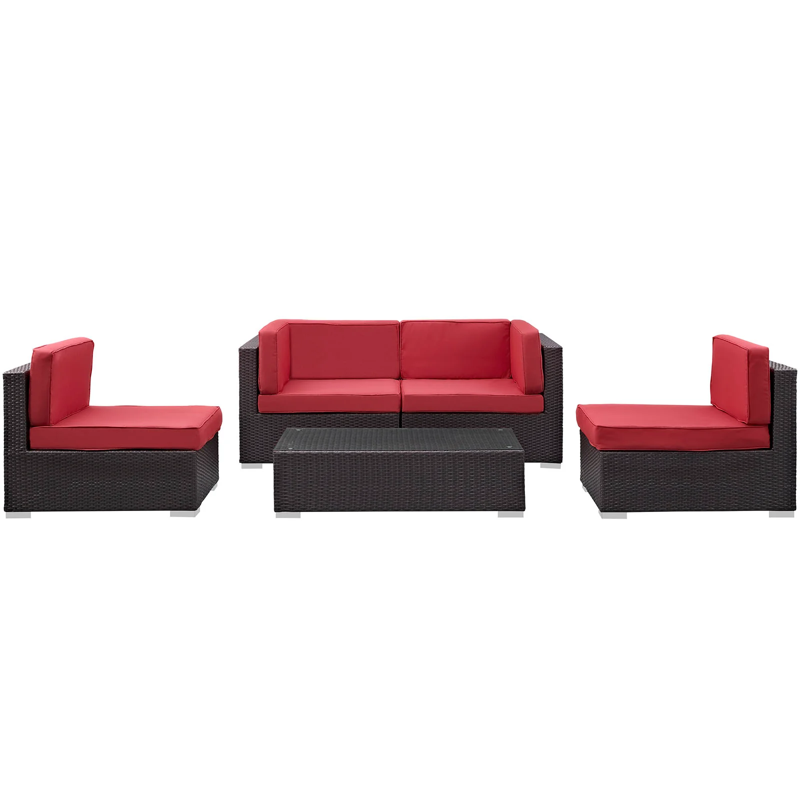 Modway Camfora 5 Piece Outdoor Patio Sectional Set - Image 5