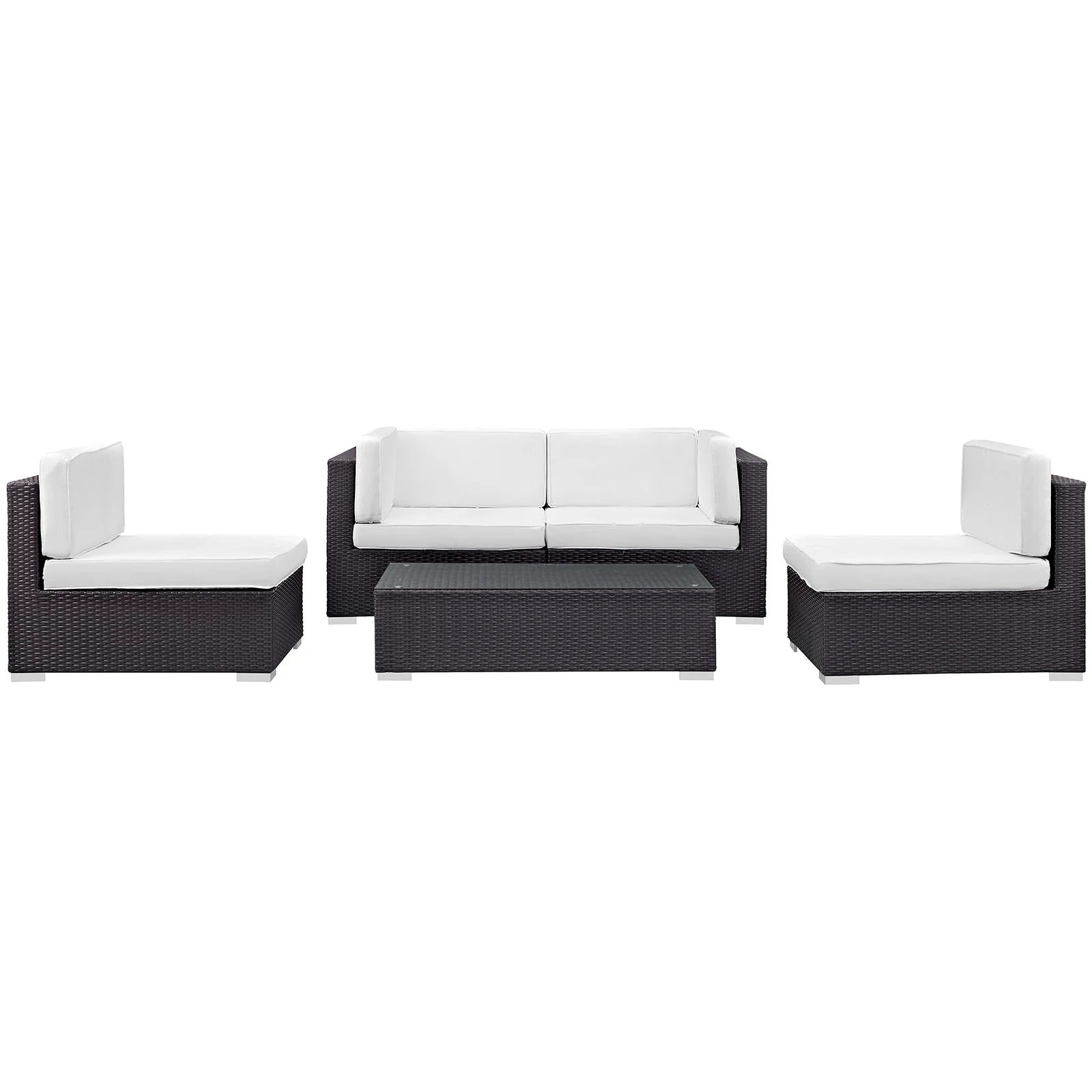 Modway Camfora 5 Piece Outdoor Patio Sectional Set - Image 7
