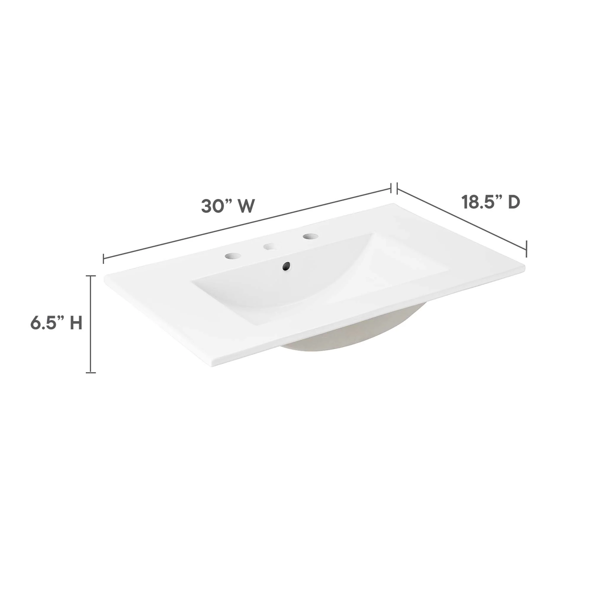 Modway Cayman 30" Bathroom Sink - Image 4