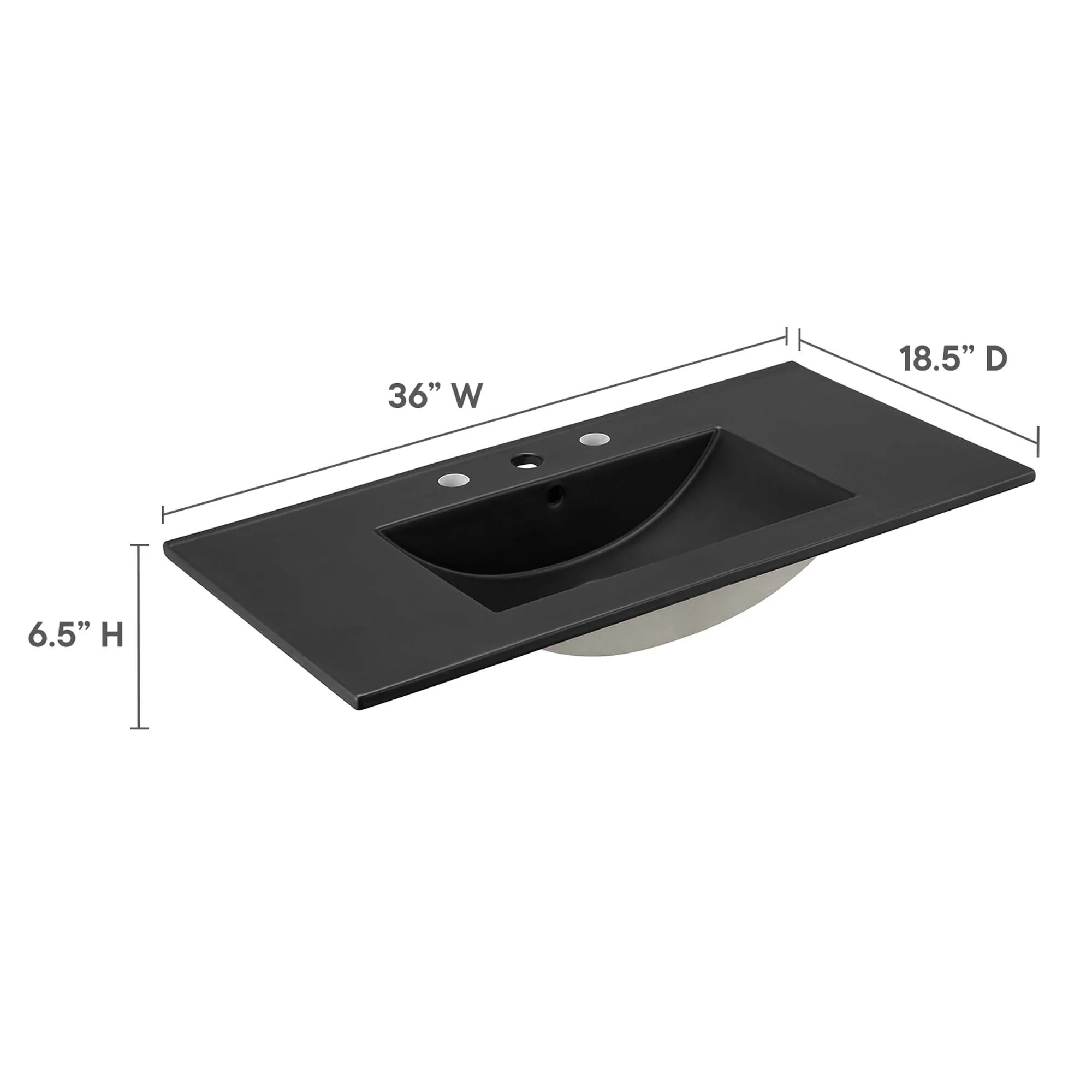 Modway Cayman 36" Bathroom Sink - Image 4