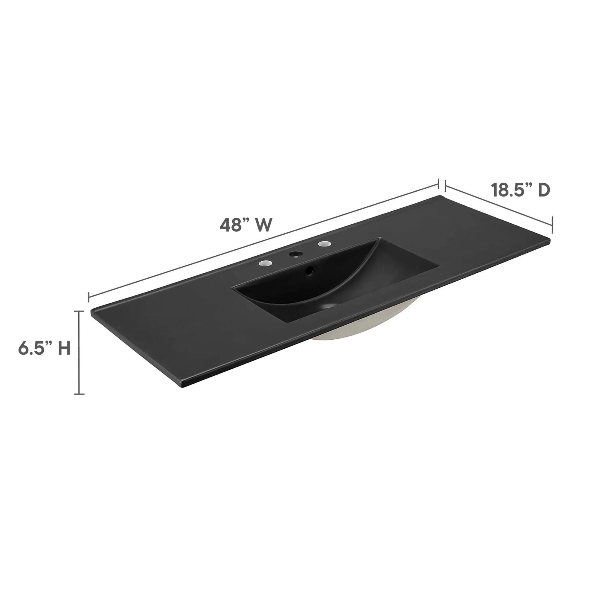 Modway Cayman 48" Single Basin Bathroom Sink - Image 4