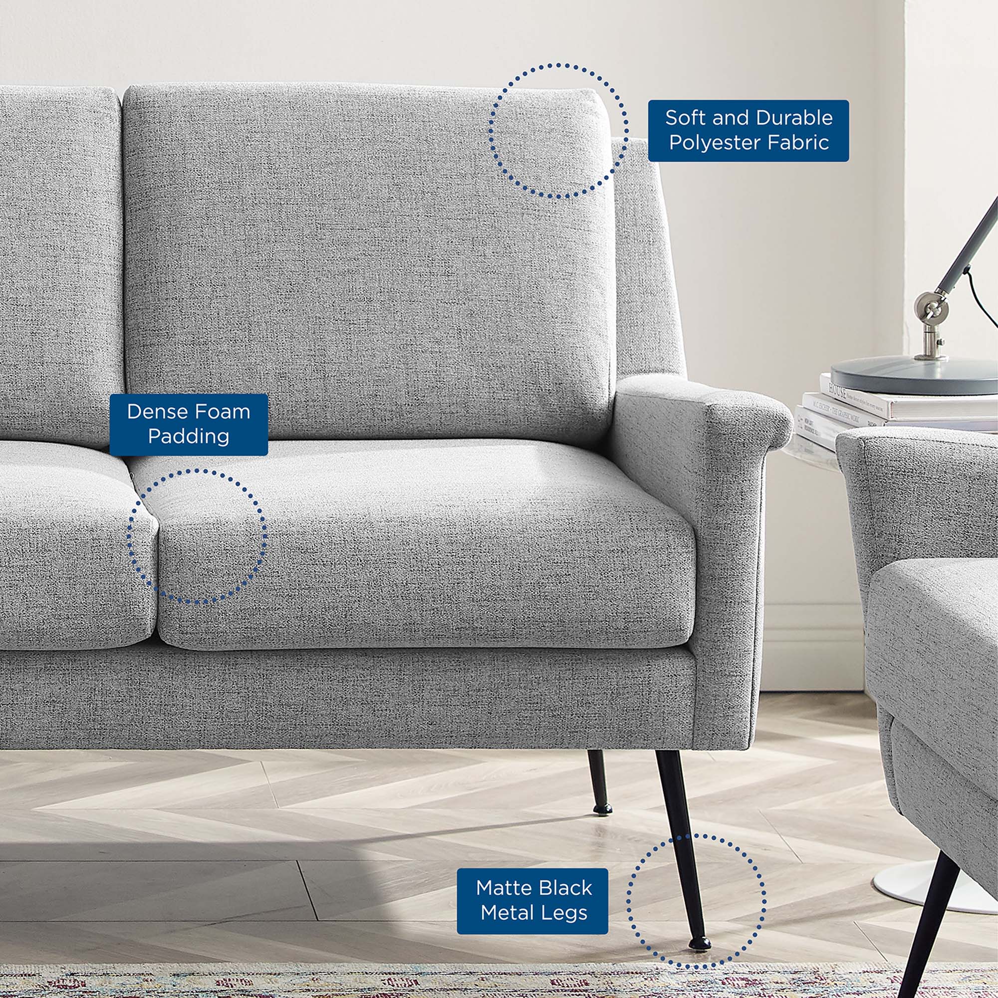 Modway Chesapeake Fabric Sofa - Image 14