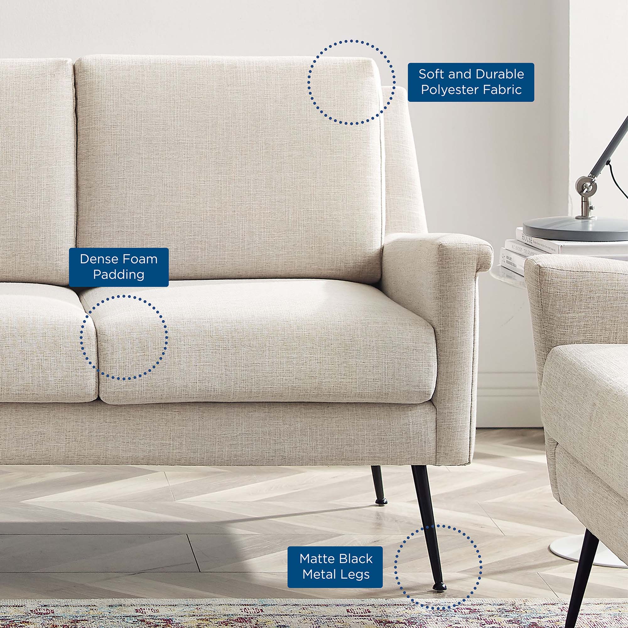 Modway Chesapeake Fabric Sofa - Image 7