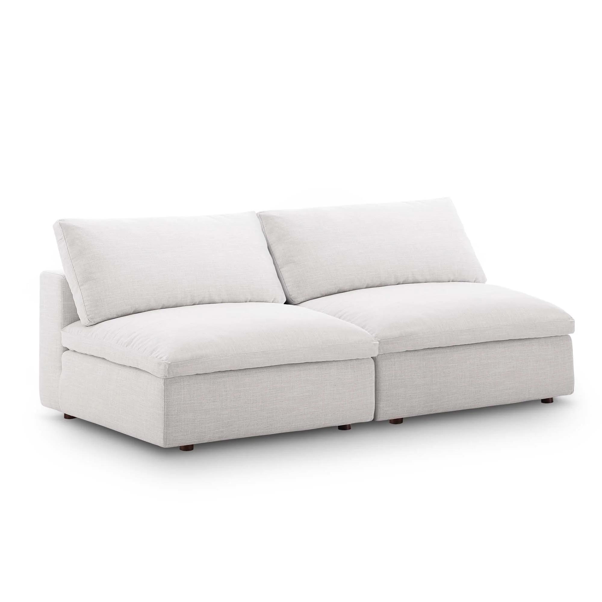 Modway Commix Down Filled Overstuffed 2-Piece Armless Sectional Loveseat - Image 2