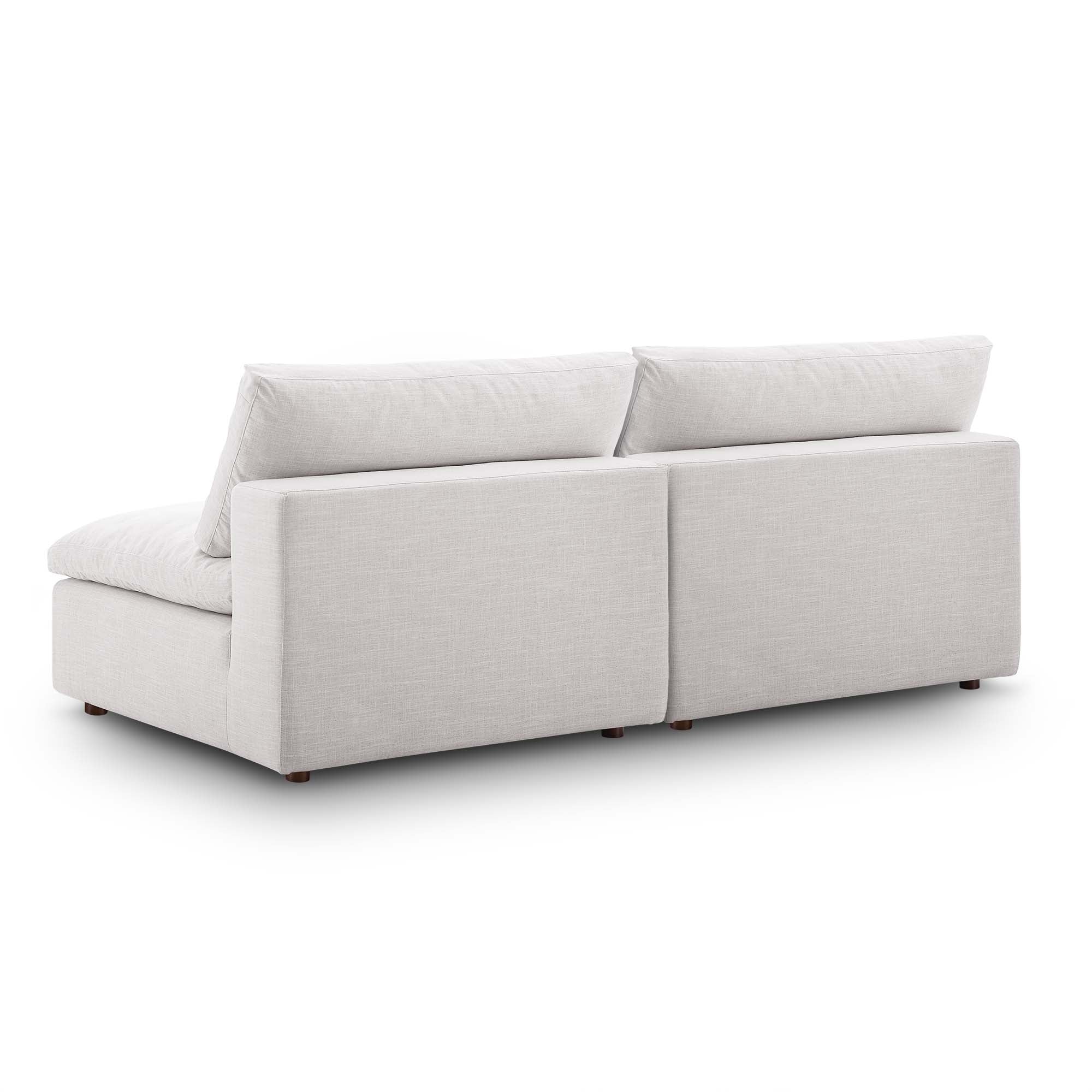 Modway Commix Down Filled Overstuffed 2-Piece Armless Sectional Loveseat - Image 7