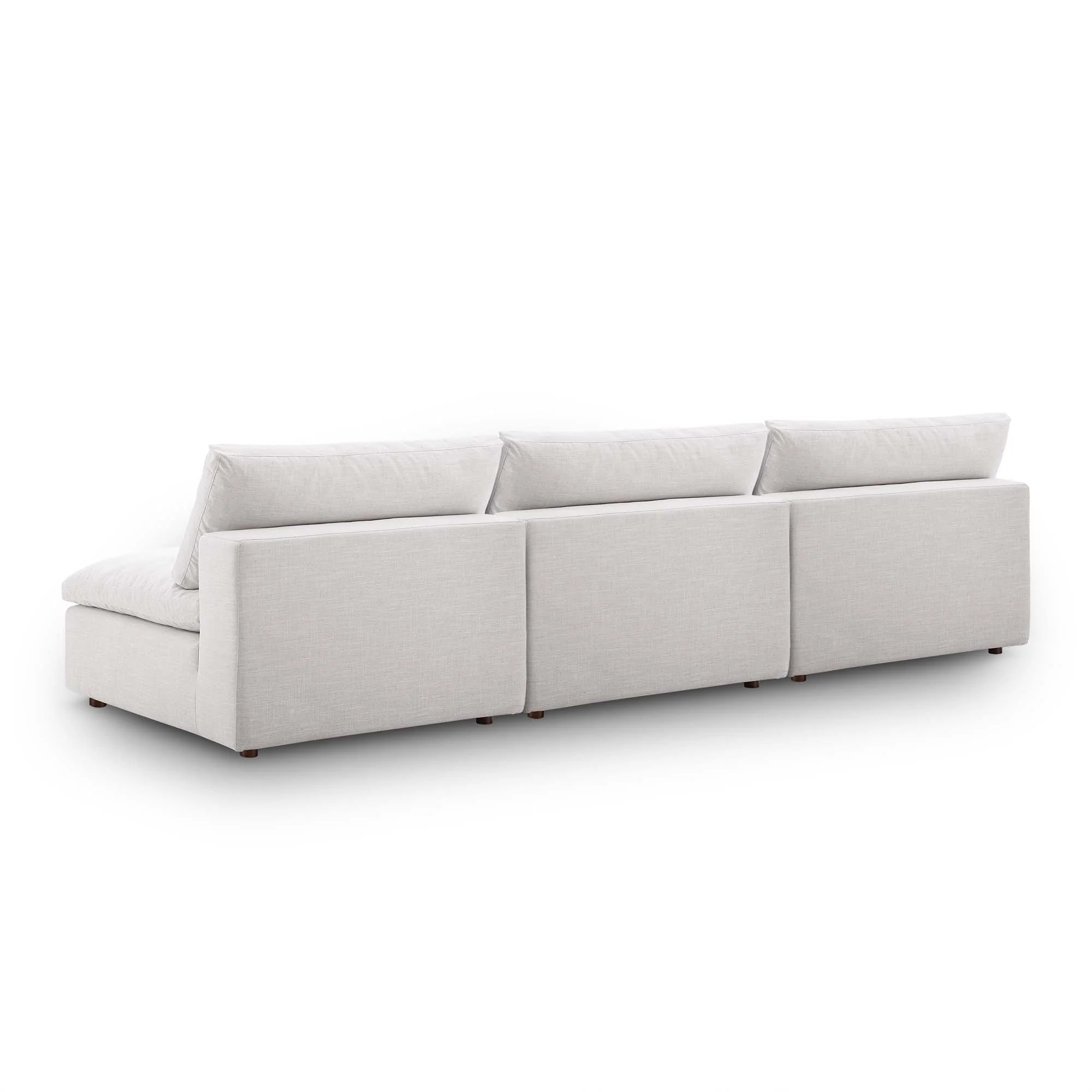 Modway Commix Down Filled Overstuffed 3-Piece Armless Sectional Sofa - Image 7