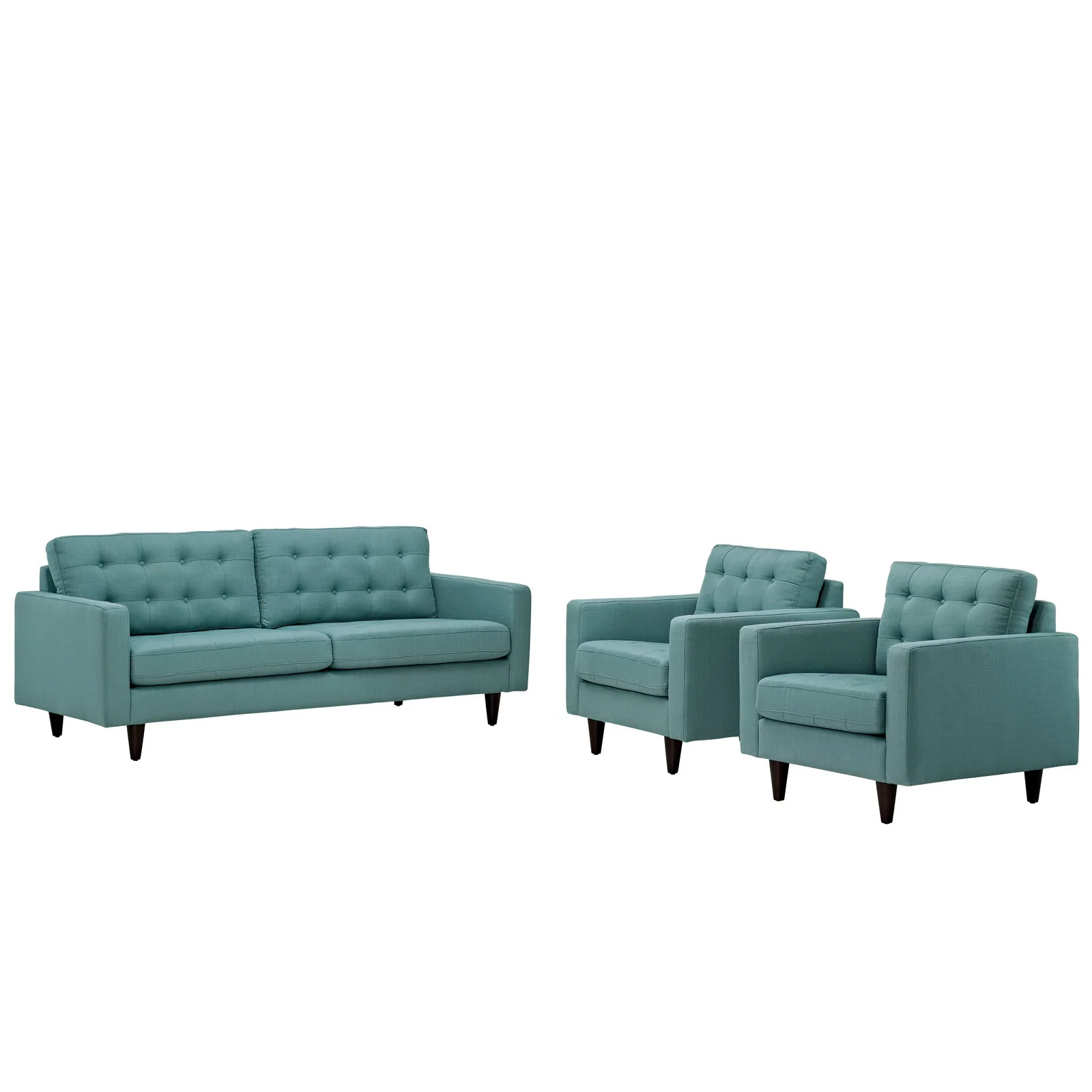 Modway Empress Sofa and Armchairs Set of 3 - Image 2