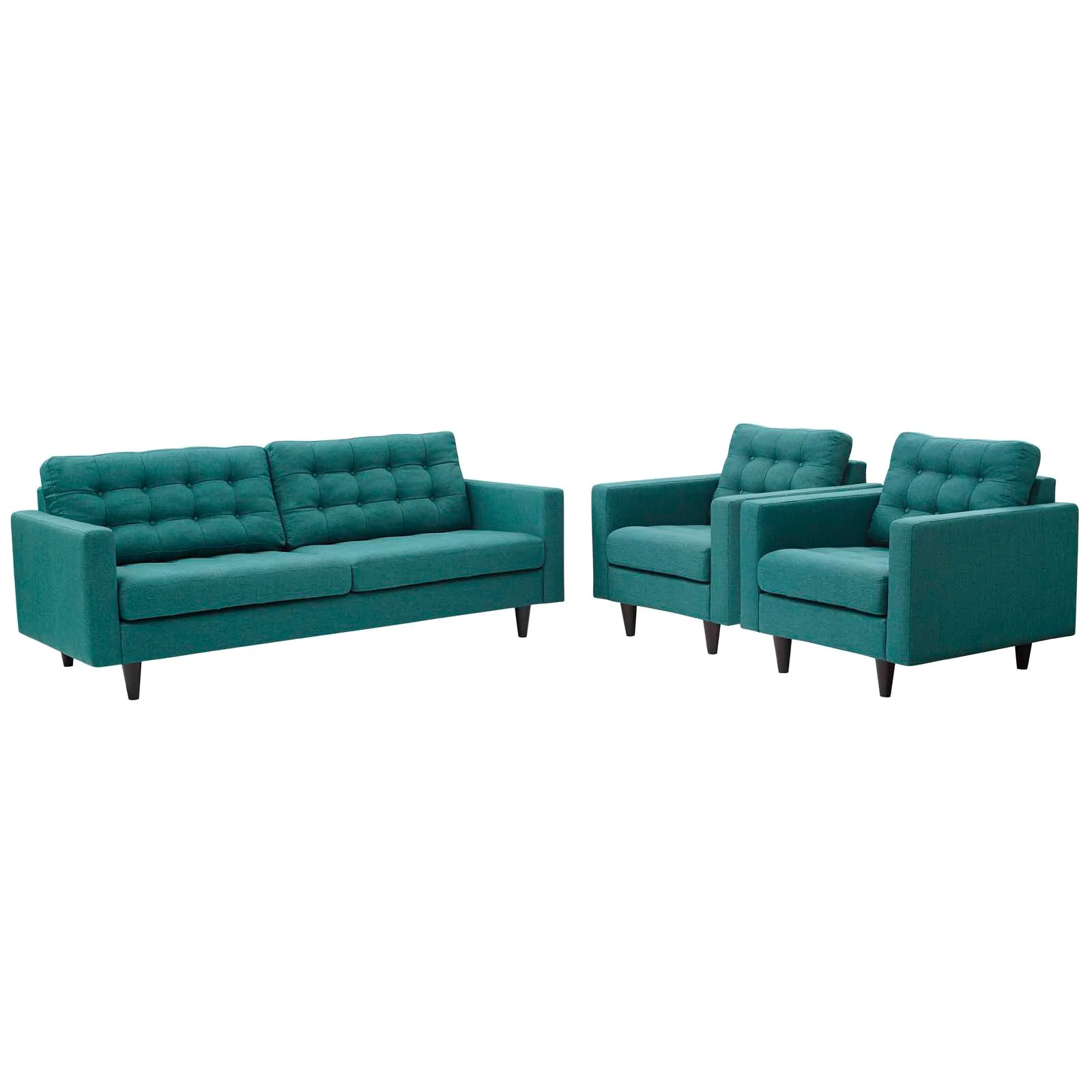 Modway Empress Sofa and Armchairs Set of 3 - Image 8