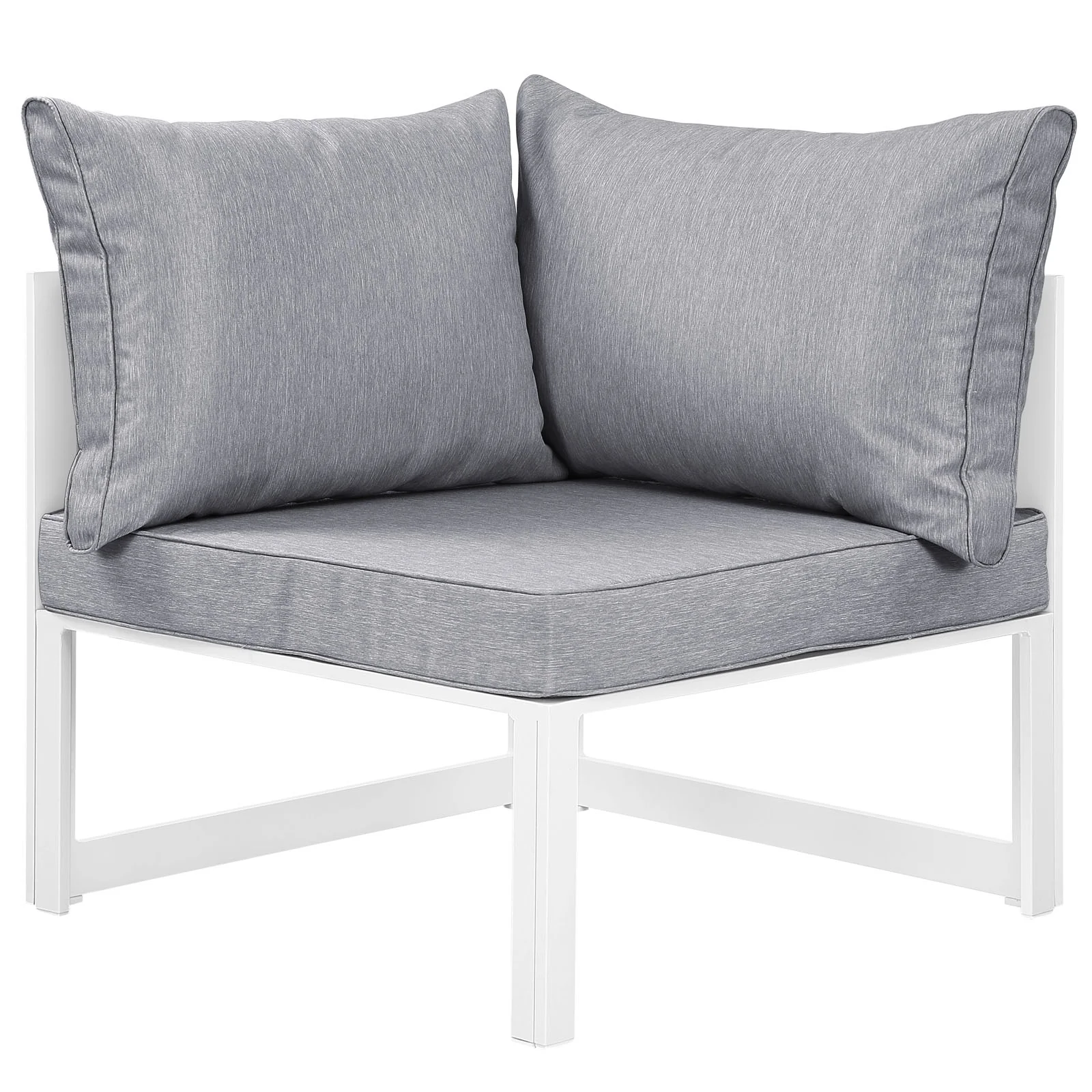 Modway Fortuna 6 Piece Outdoor Patio Sectional Sofa Set - Image 3