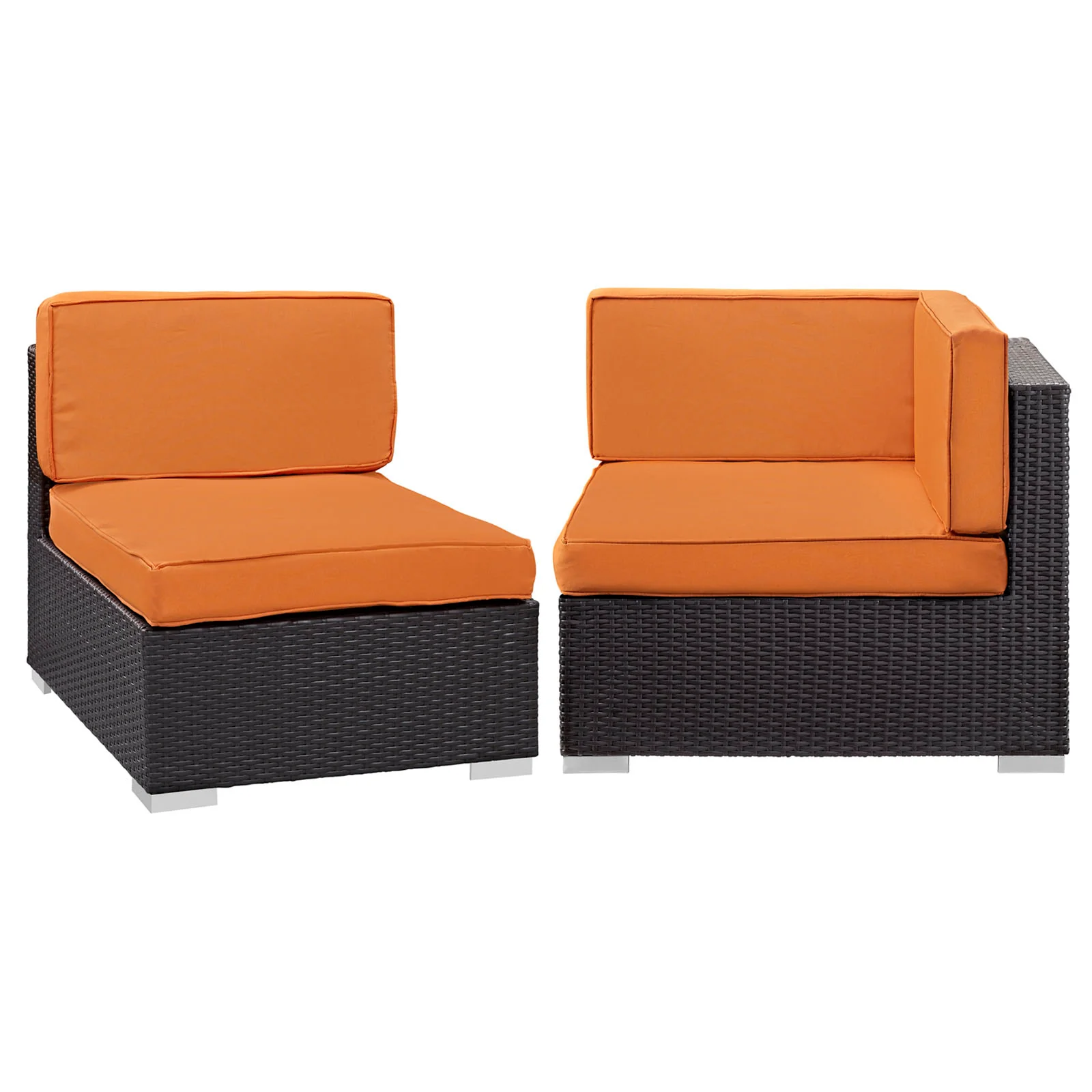Modway Gather Corner and Middle Outdoor Patio Sectional Set - Image 5