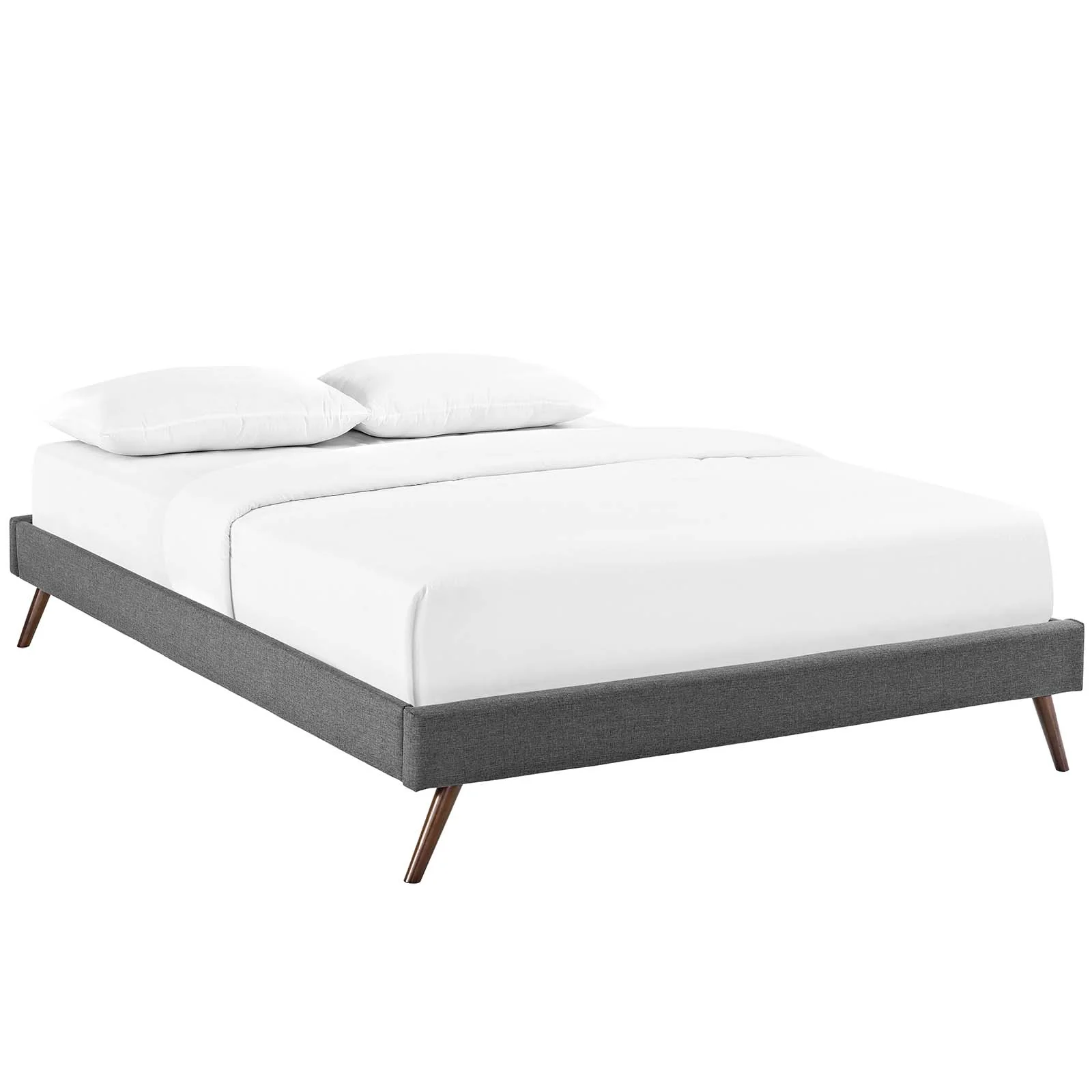 Modway Helen Fabric Queen Bed Frame with Round Splayed Legs - Image 6