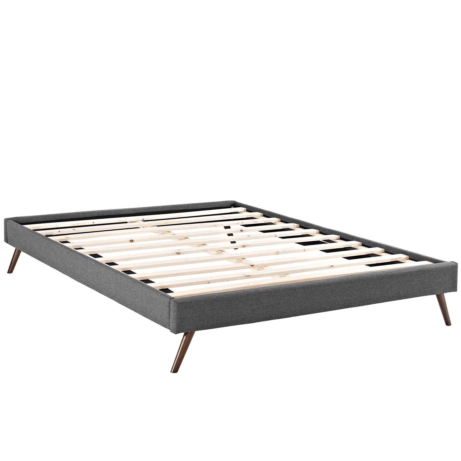 Modway Helen Fabric Queen Bed Frame with Round Splayed Legs - Image 7