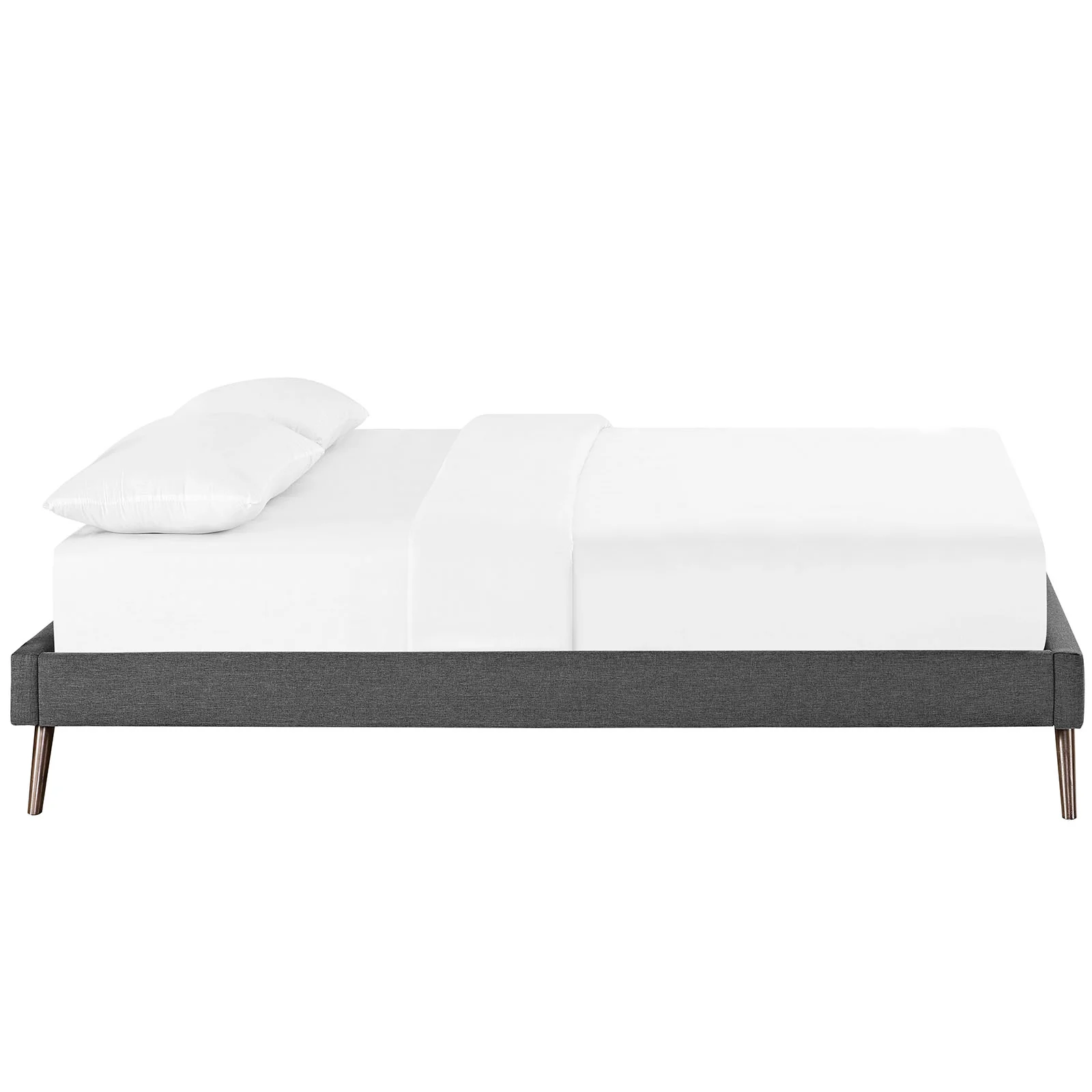 Modway Helen Fabric Queen Bed Frame with Round Splayed Legs - Image 8