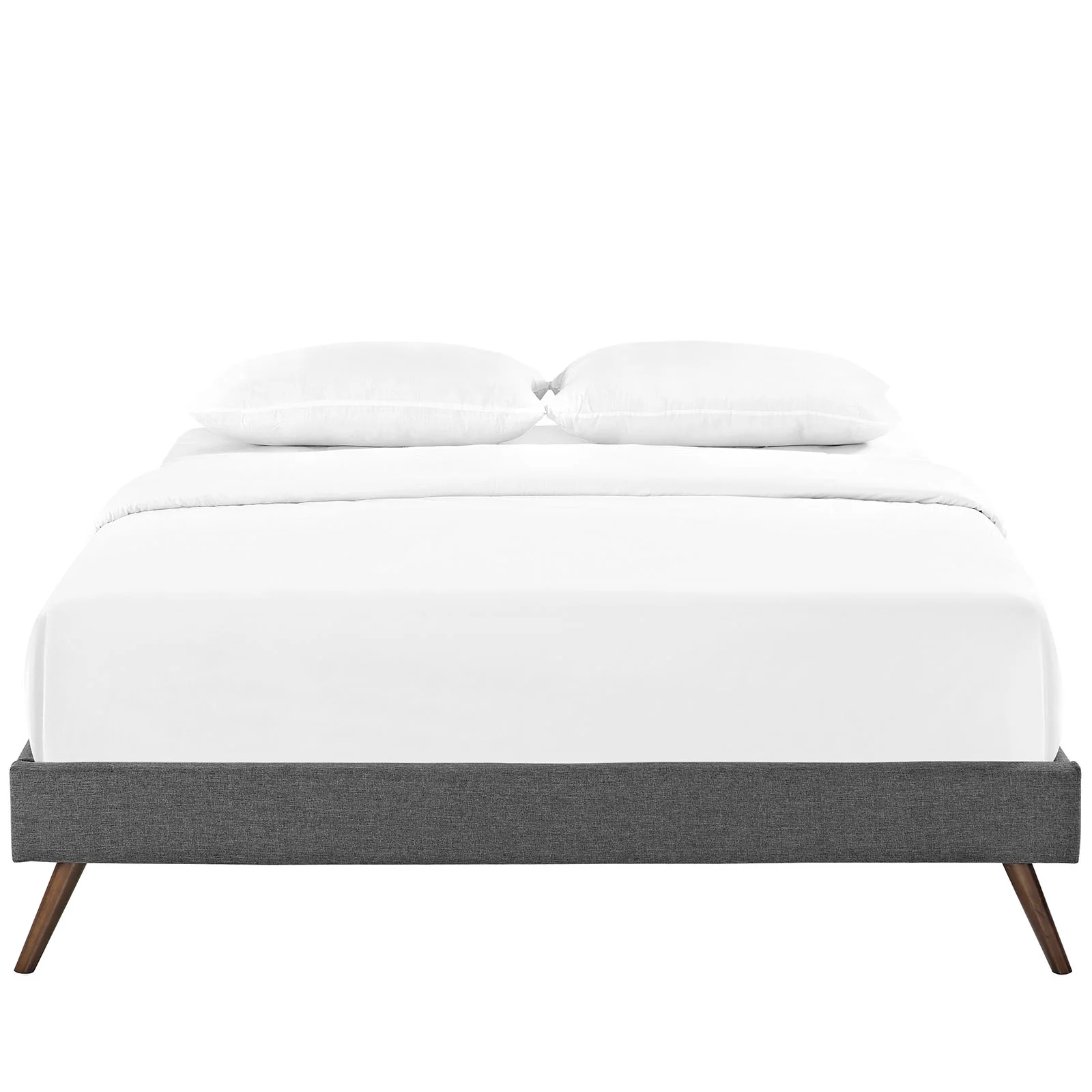 Modway Helen Fabric Queen Bed Frame with Round Splayed Legs - Image 9