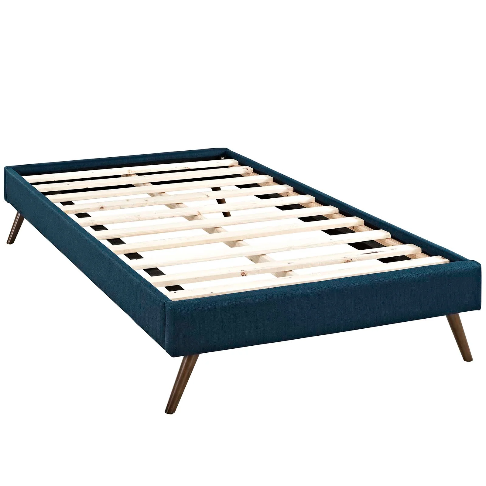 Modway Helen Fabric Twin Bed Frame with Round Splayed Legs - Image 3