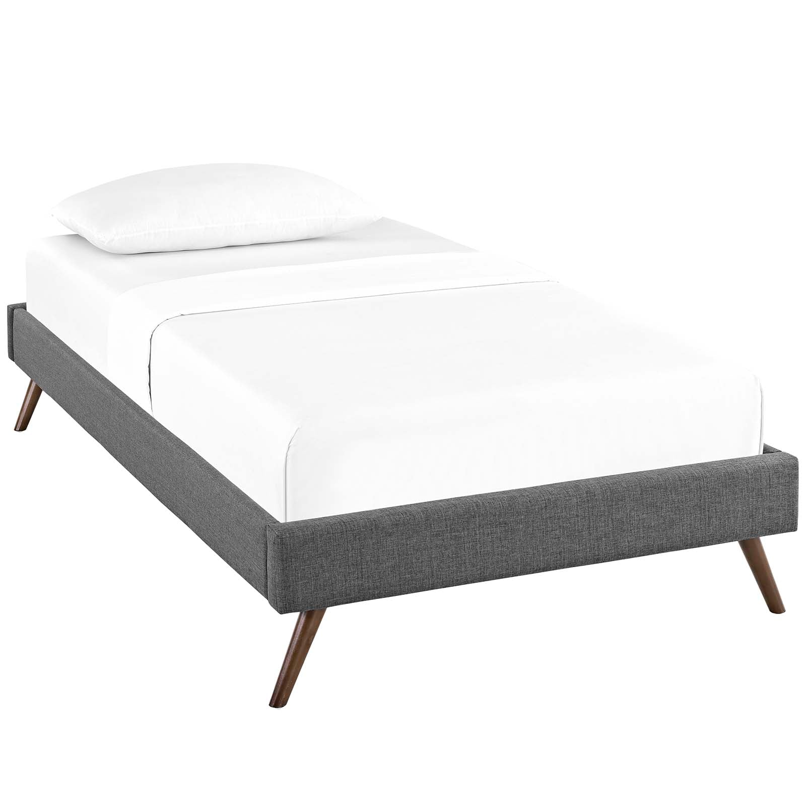 Modway Helen Fabric Twin Bed Frame with Round Splayed Legs - Image 6