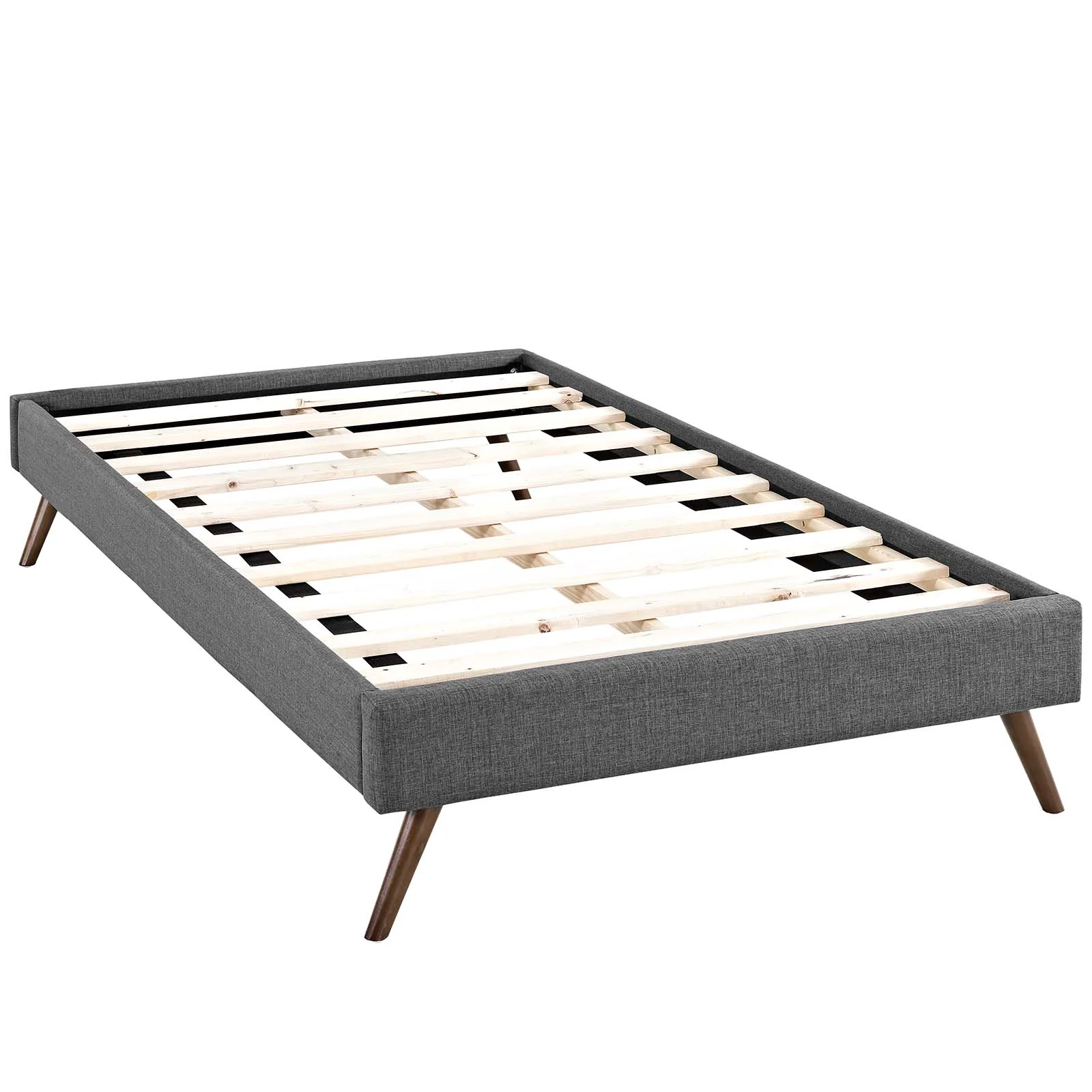Modway Helen Fabric Twin Bed Frame with Round Splayed Legs - Image 7