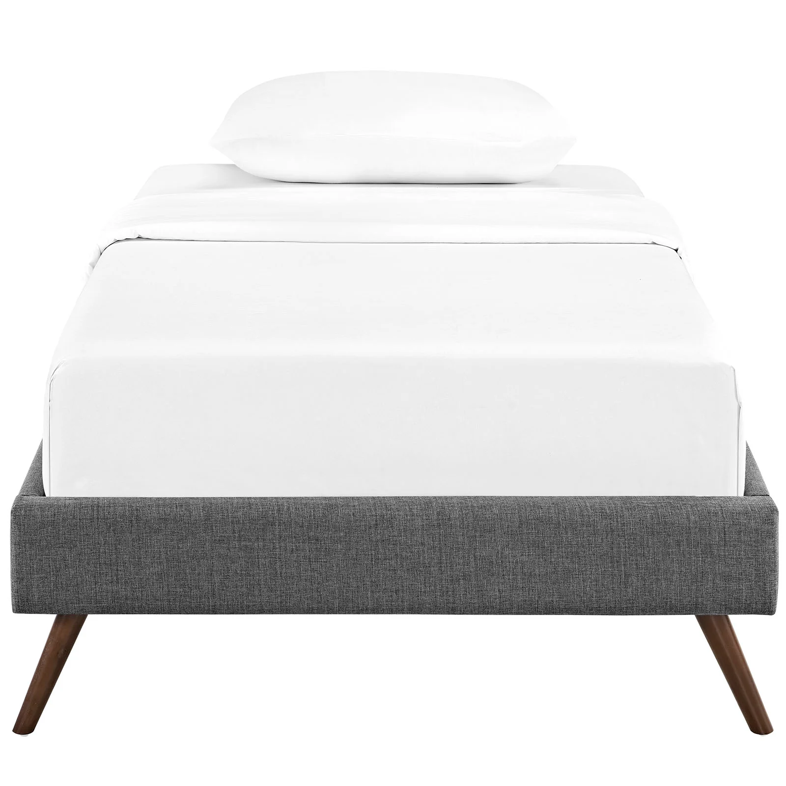 Modway Helen Fabric Twin Bed Frame with Round Splayed Legs - Image 9