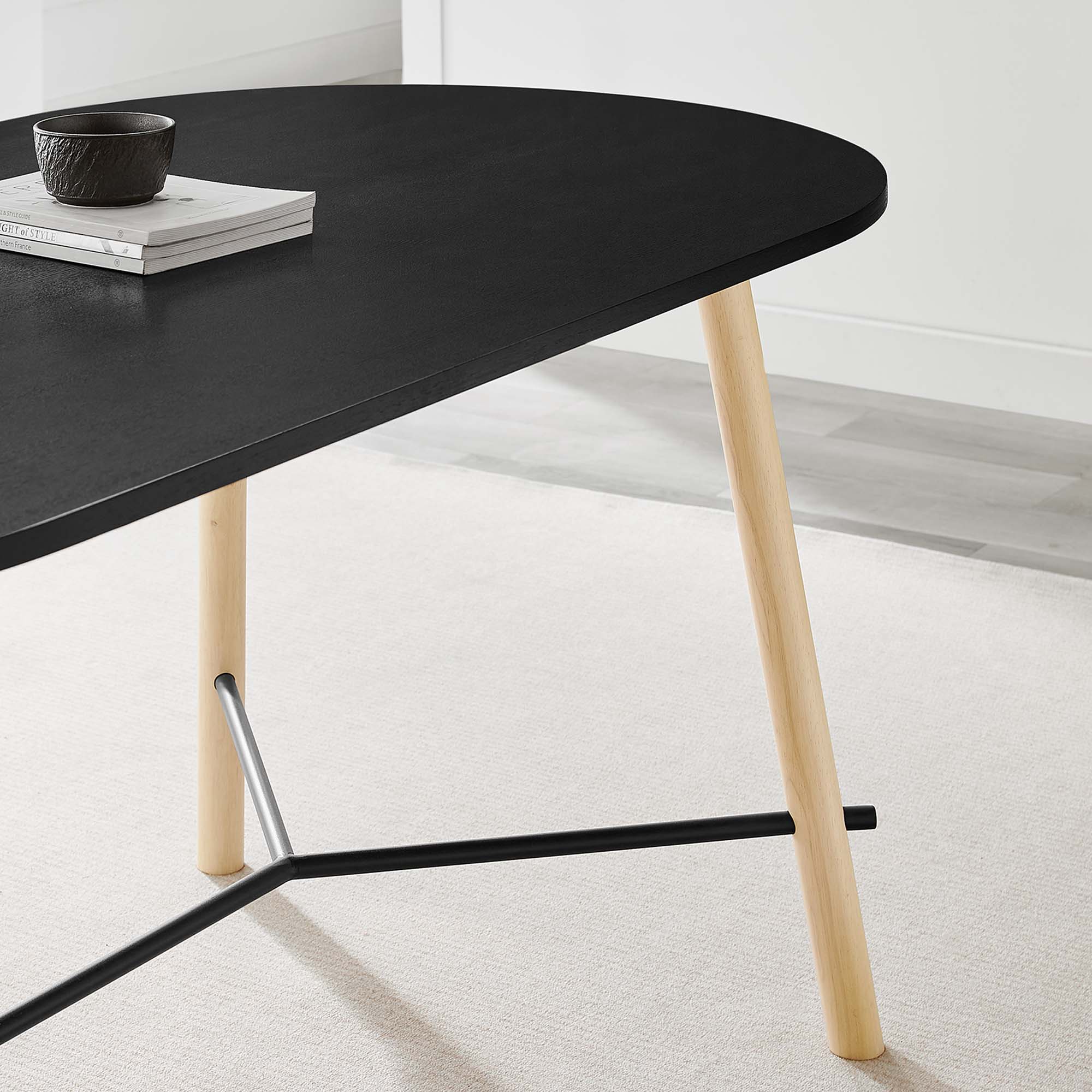 Modway Infuse 71" Wood Grain Dining Table - Image 9