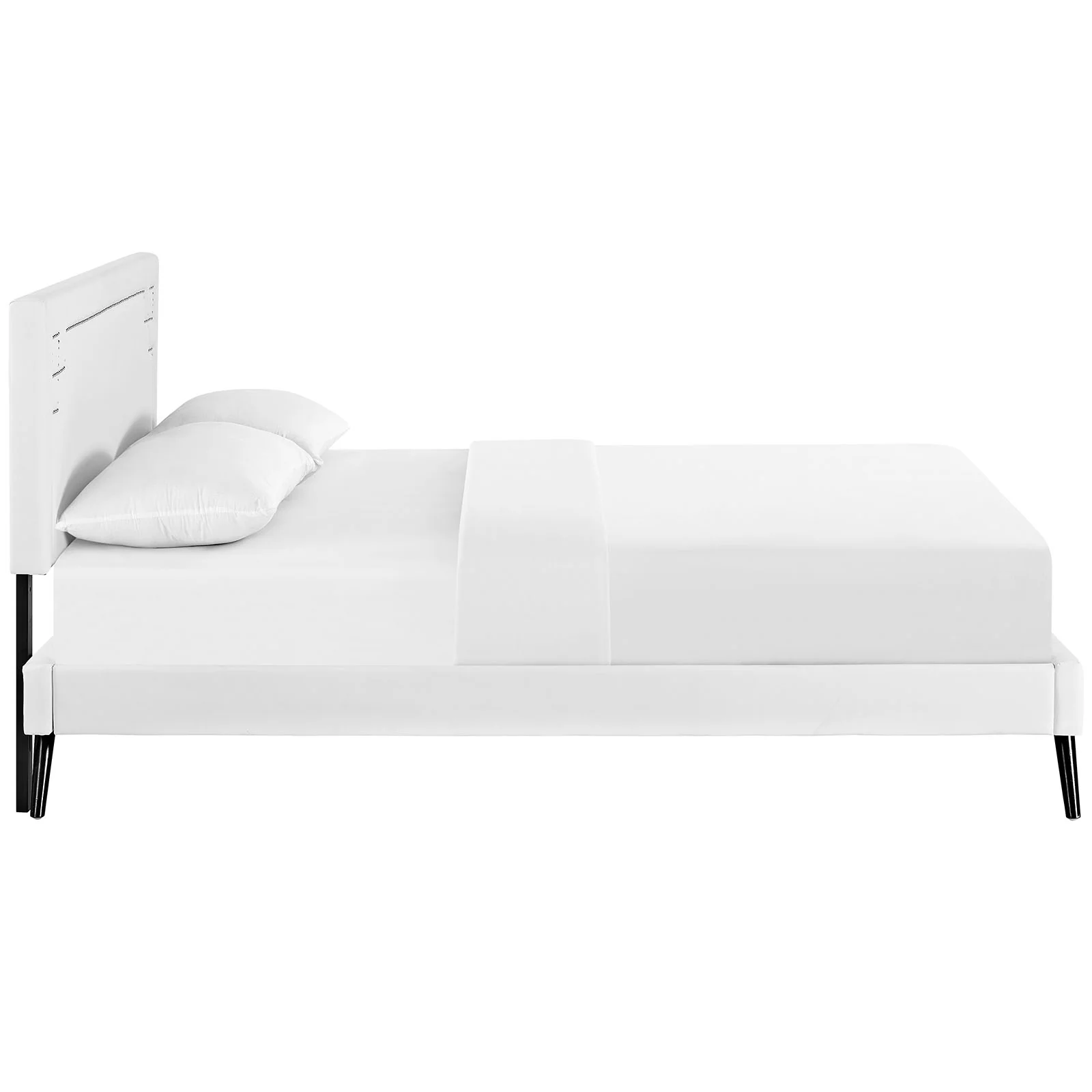 Modway Josie Vinyl Full Platform Bed with Round Splayed Legs - Image 2