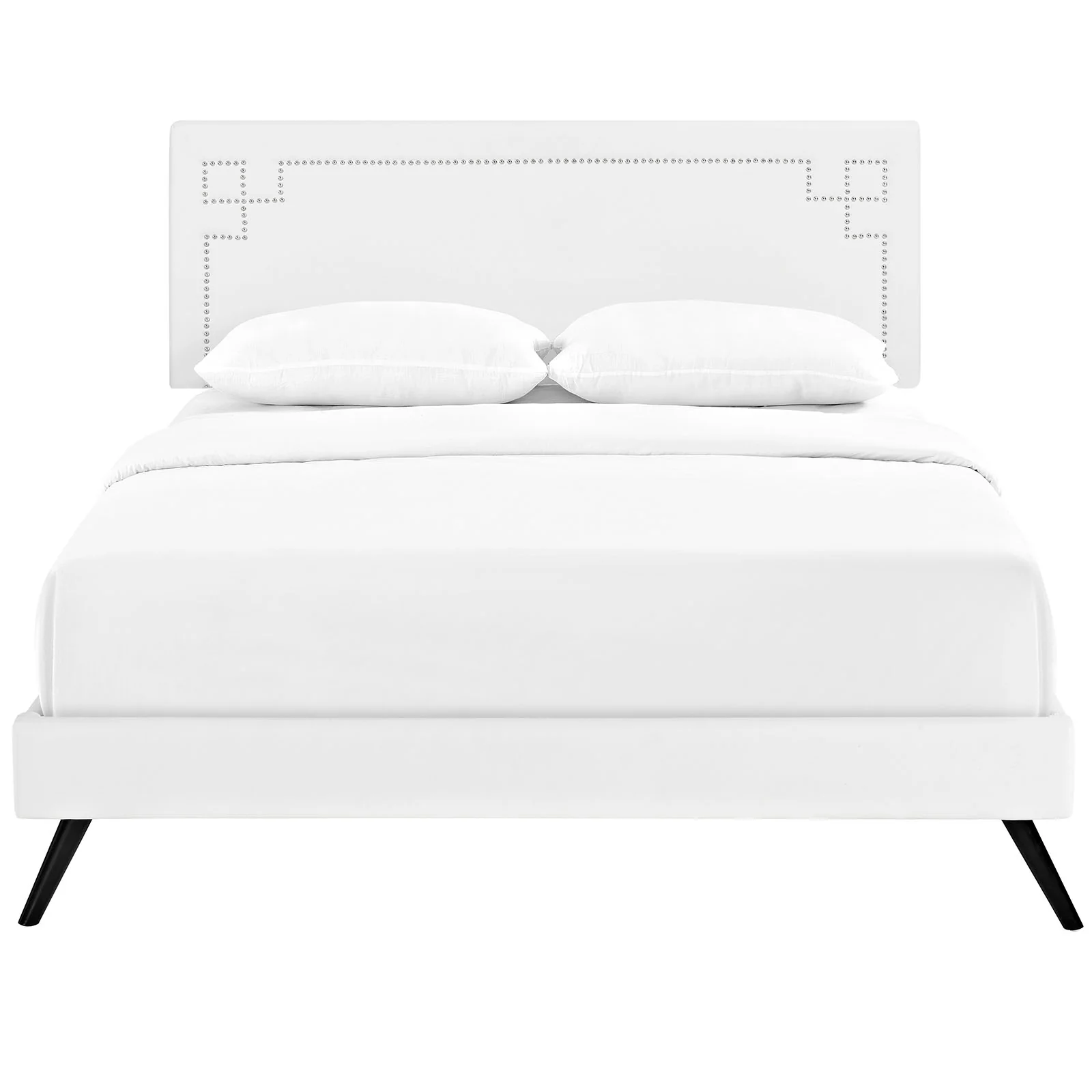 Modway Josie Vinyl Full Platform Bed with Round Splayed Legs - Image 5