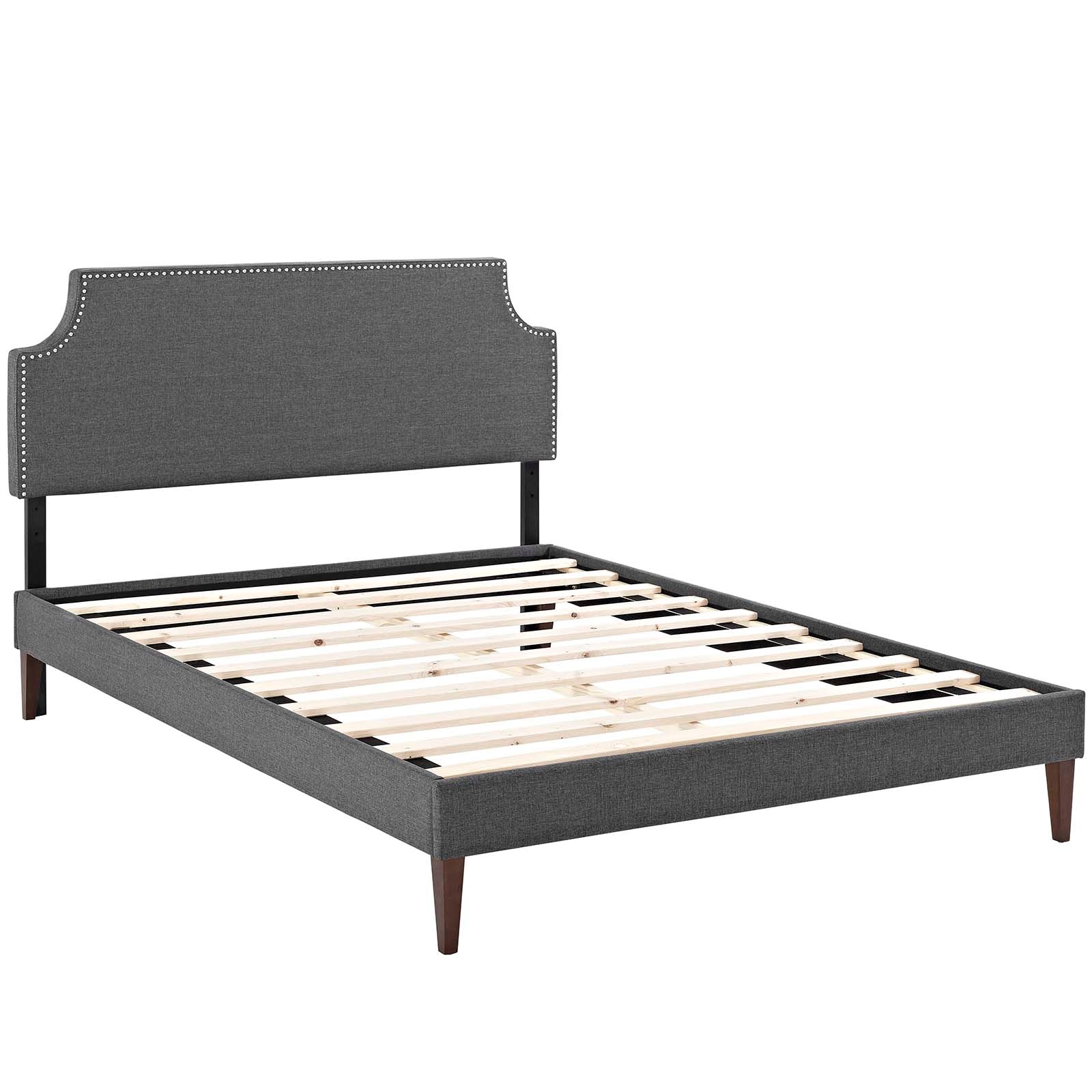 Modway Laura Fabric King Platform Bed with Squared Tapered Legs - Image 3