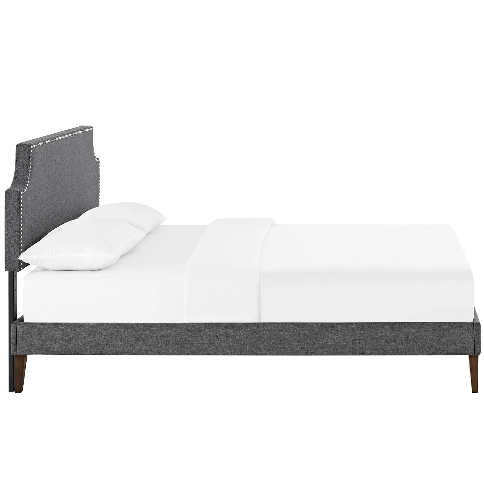 Modway Laura Fabric King Platform Bed with Squared Tapered Legs - Image 4