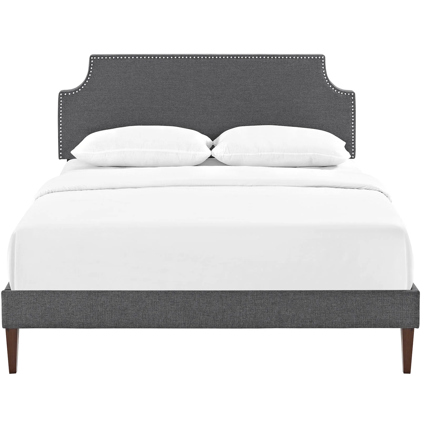 Modway Laura Fabric King Platform Bed with Squared Tapered Legs - Image 5