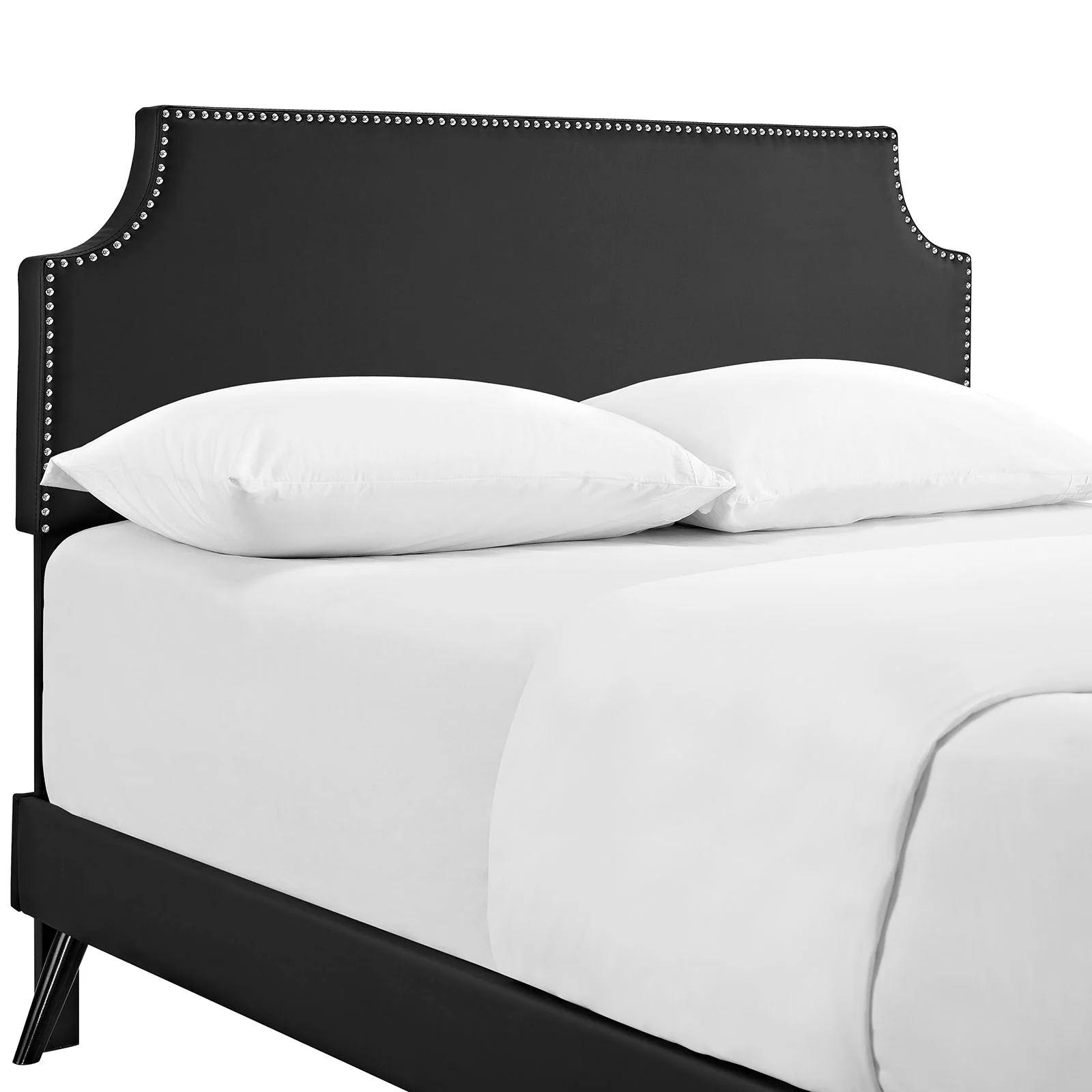 Modway Laura Vinyl Queen Platform Bed with Round Splayed Legs - Image 6
