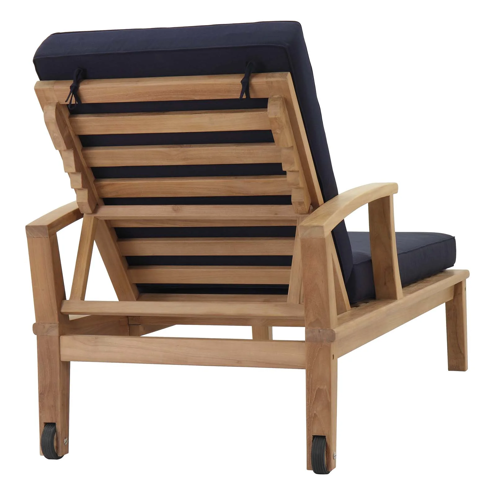 Modway Marina Outdoor Patio Teak Single Chaise - Image 11