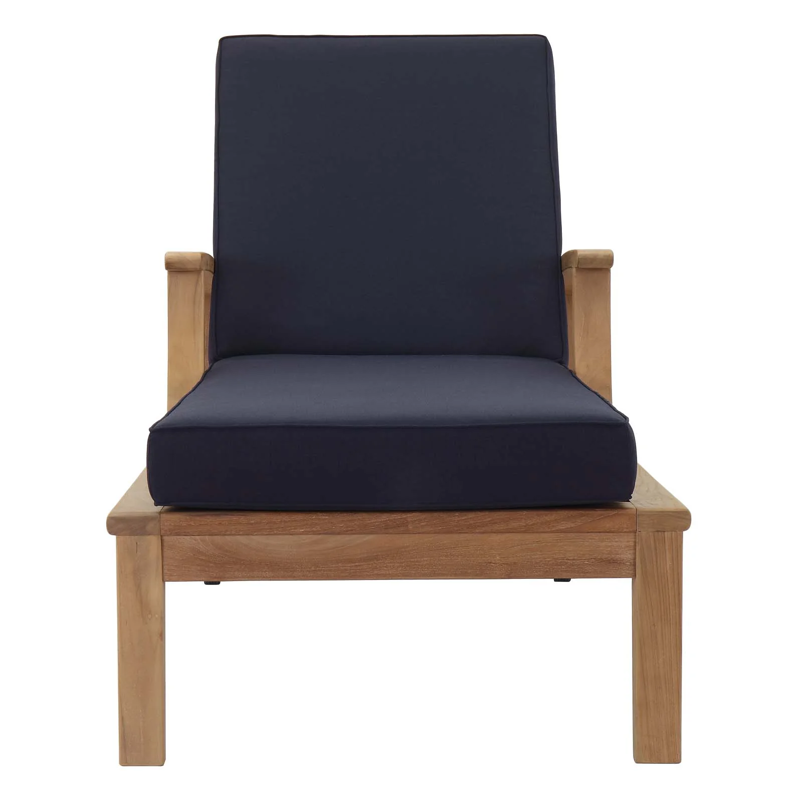Modway Marina Outdoor Patio Teak Single Chaise - Image 12