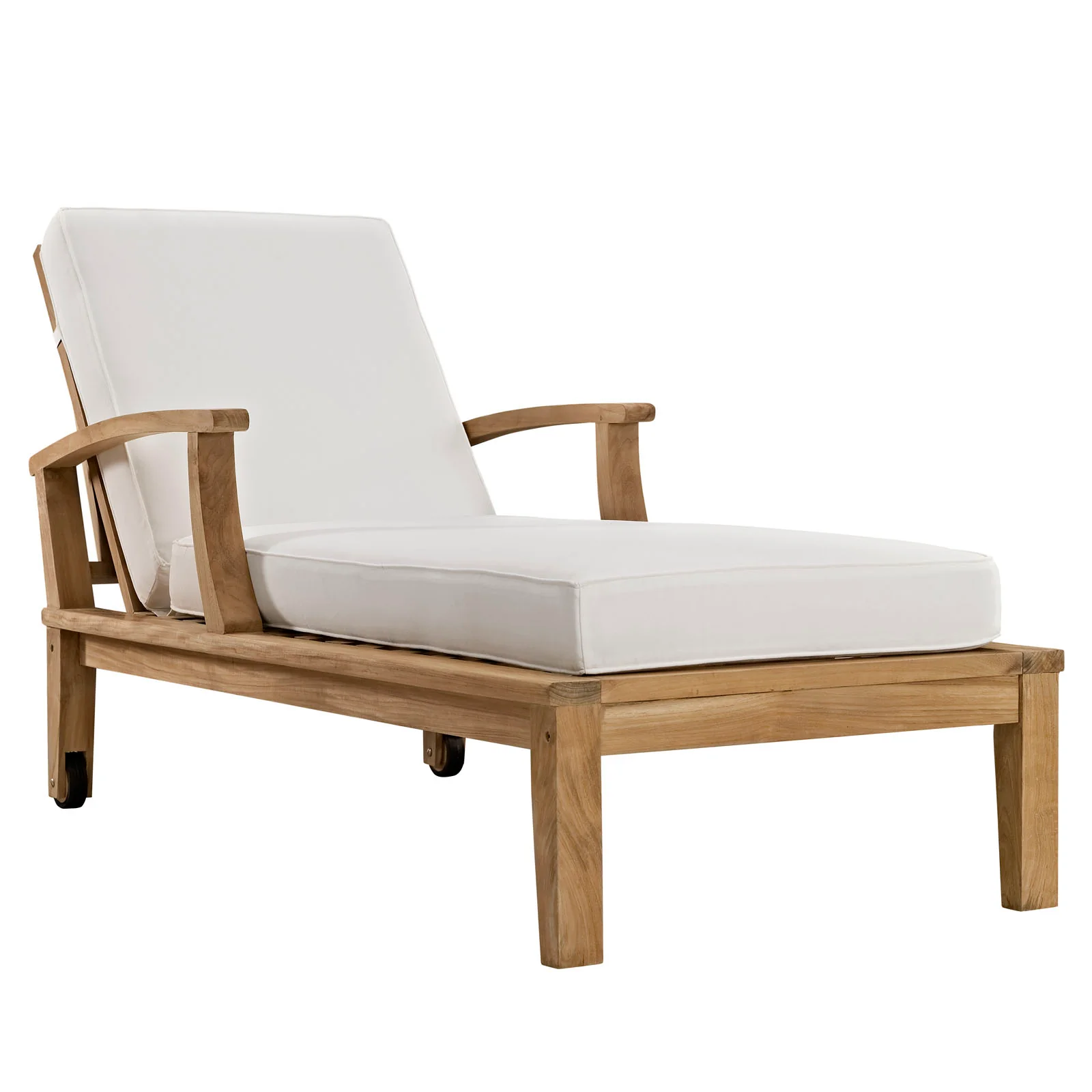 Modway Marina Outdoor Patio Teak Single Chaise - Image 17
