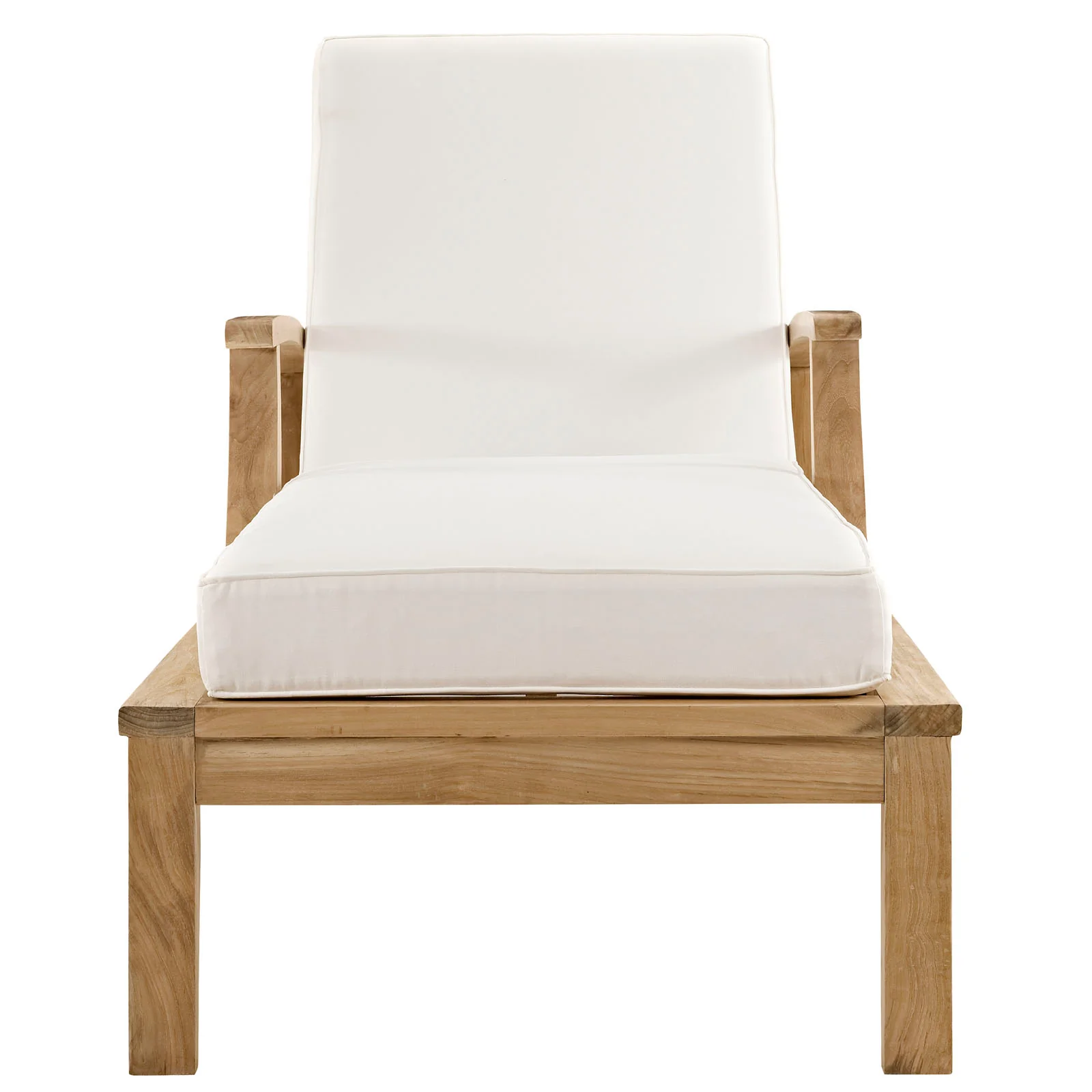 Modway Marina Outdoor Patio Teak Single Chaise - Image 18