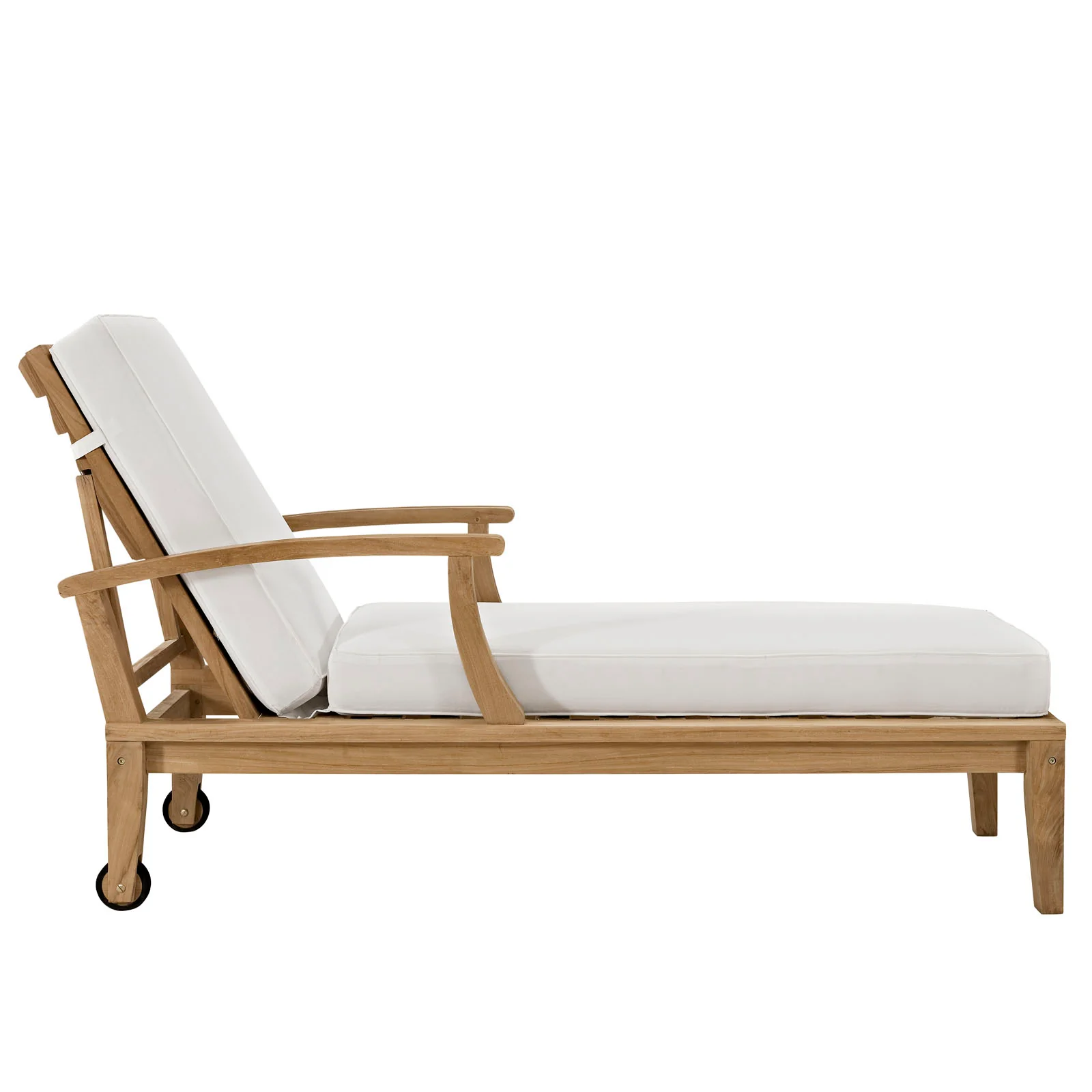 Modway Marina Outdoor Patio Teak Single Chaise - Image 19