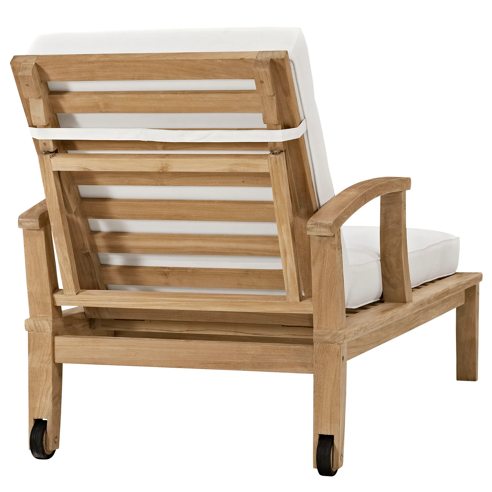 Modway Marina Outdoor Patio Teak Single Chaise - Image 20