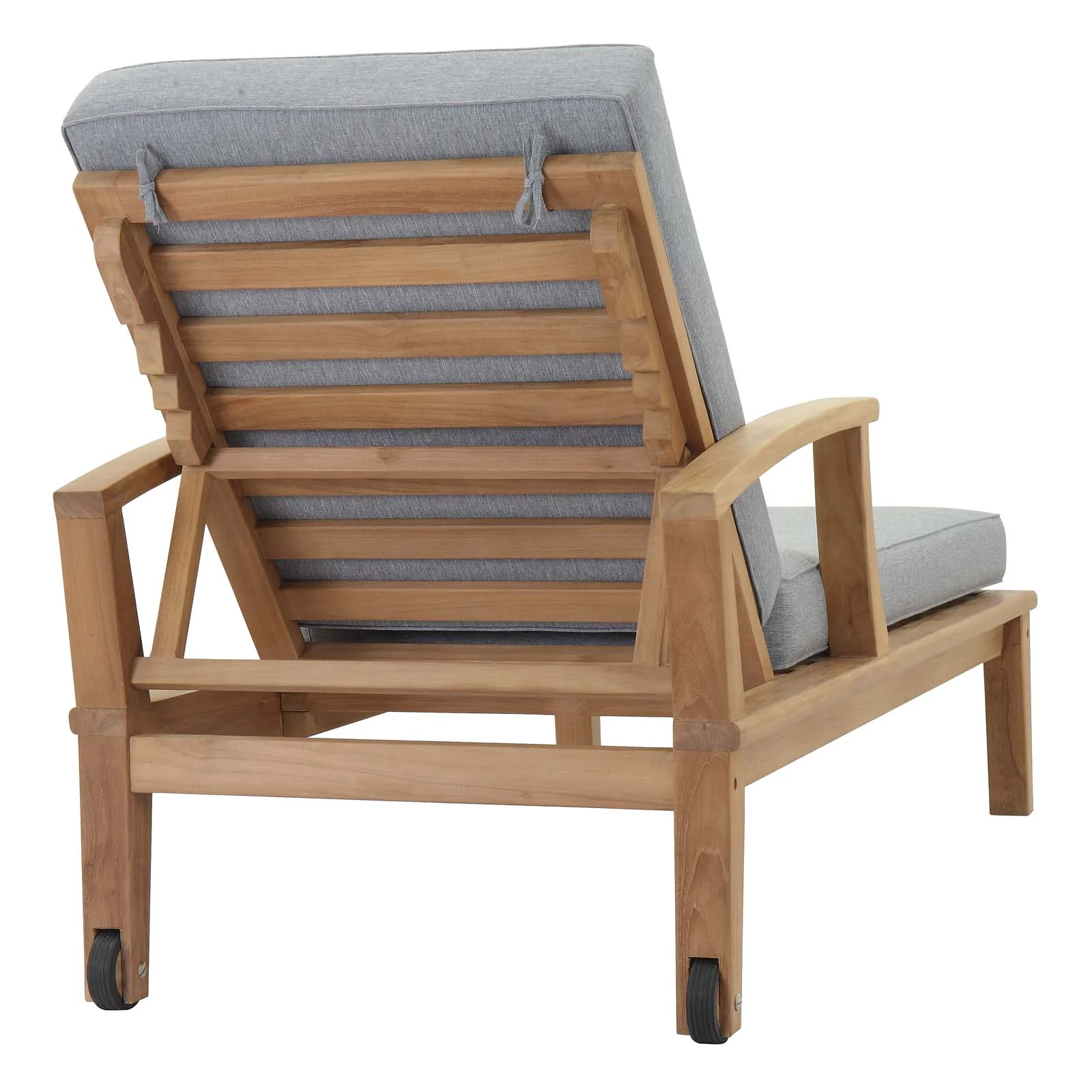Modway Marina Outdoor Patio Teak Single Chaise - Image 4