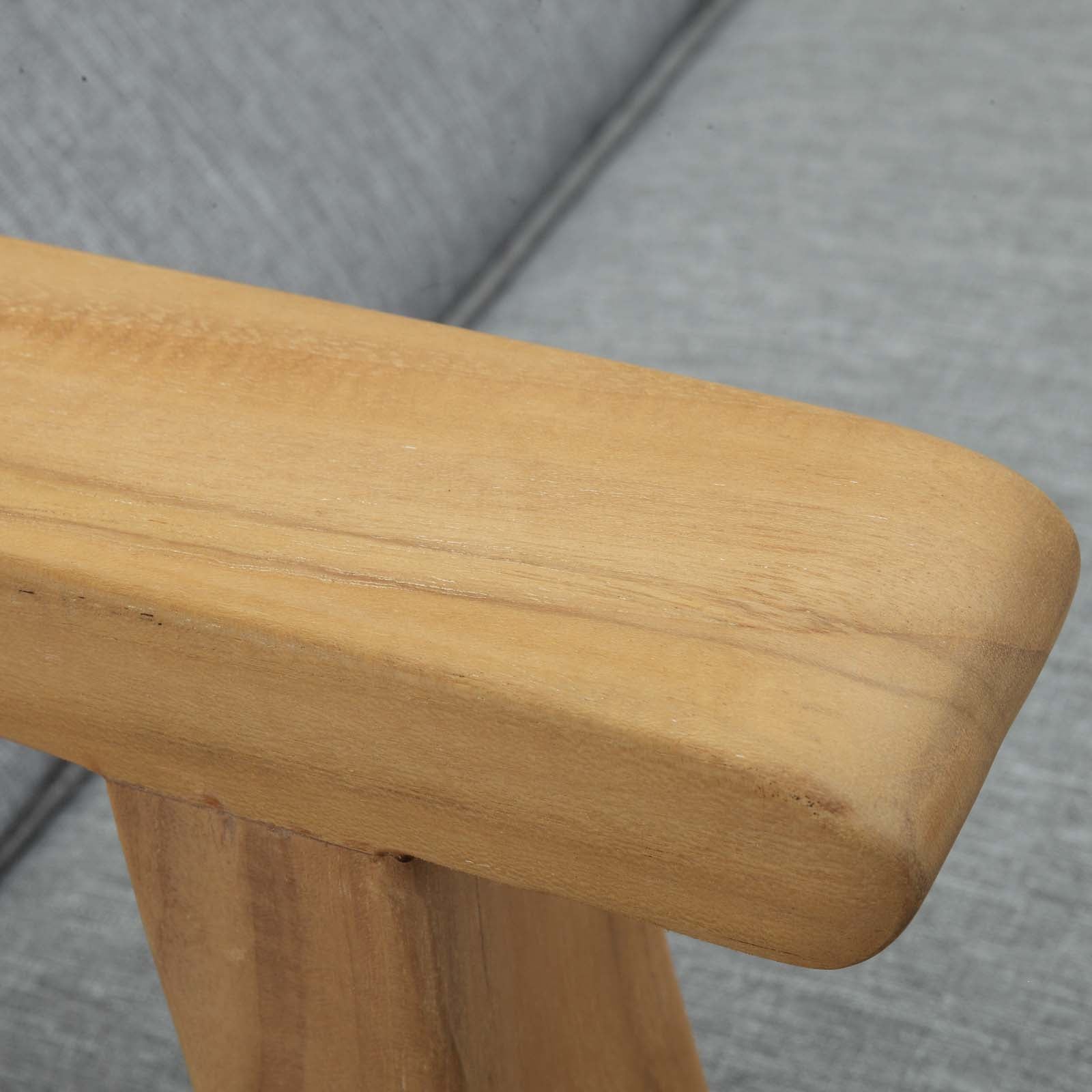 Modway Marina Outdoor Patio Teak Single Chaise - Image 7