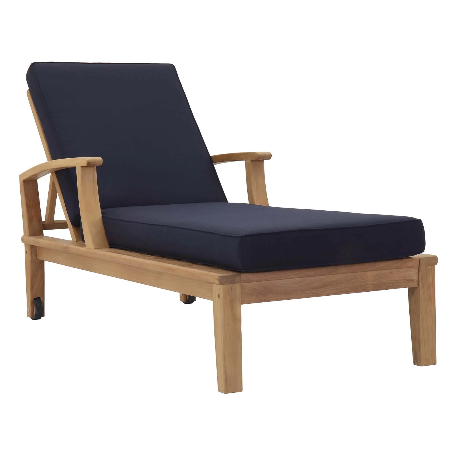 Modway Marina Outdoor Patio Teak Single Chaise - Image 9