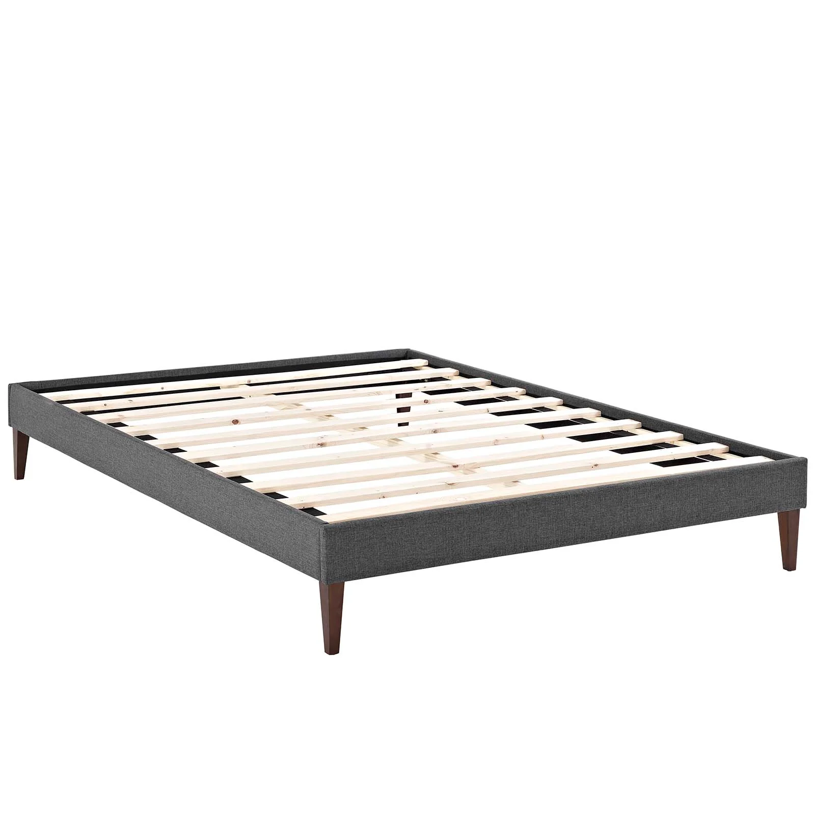 Modway Sharon Fabric King Bed Frame with Squared Tapered Legs - Image 3