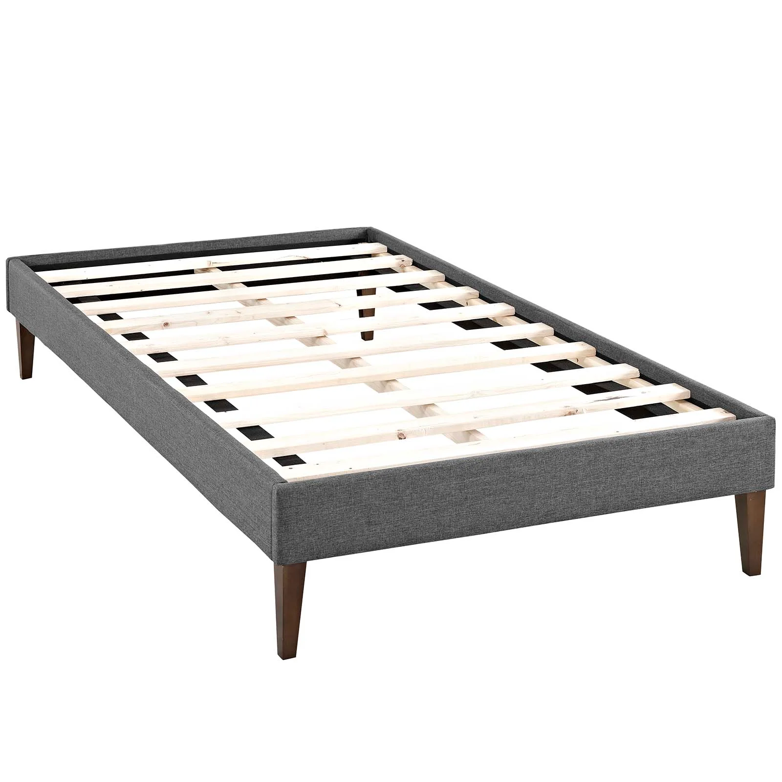 Modway Sharon Fabric Twin Bed Frame with Squared Tapered Legs - Image 3