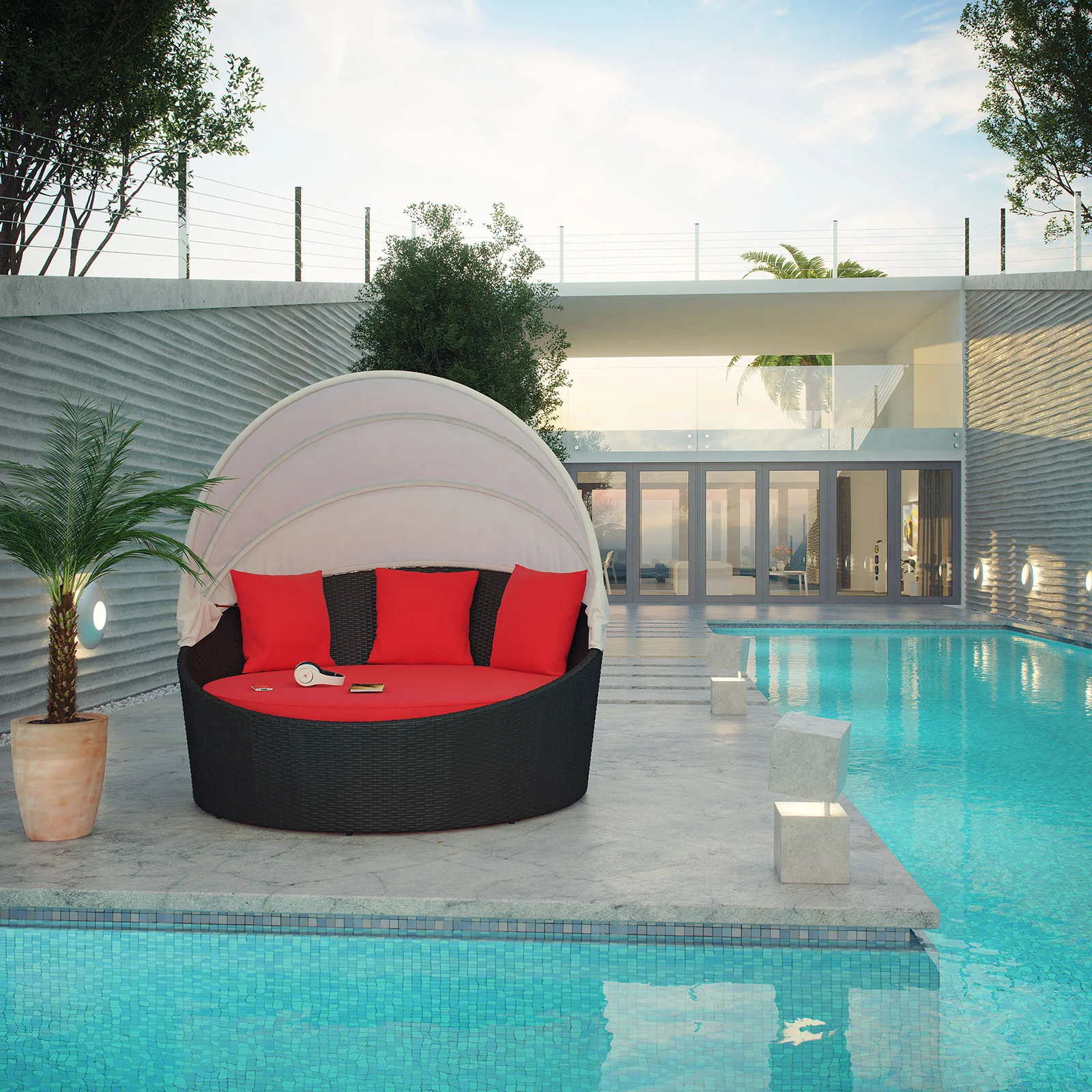 Modway Siesta Canopy Outdoor Patio Daybed - Image 18