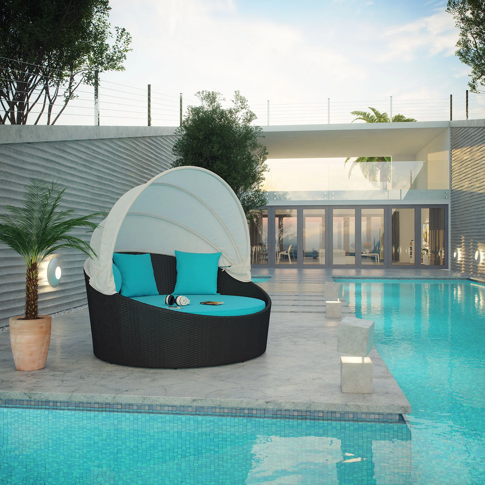 Modway Siesta Canopy Outdoor Patio Daybed - Image 24