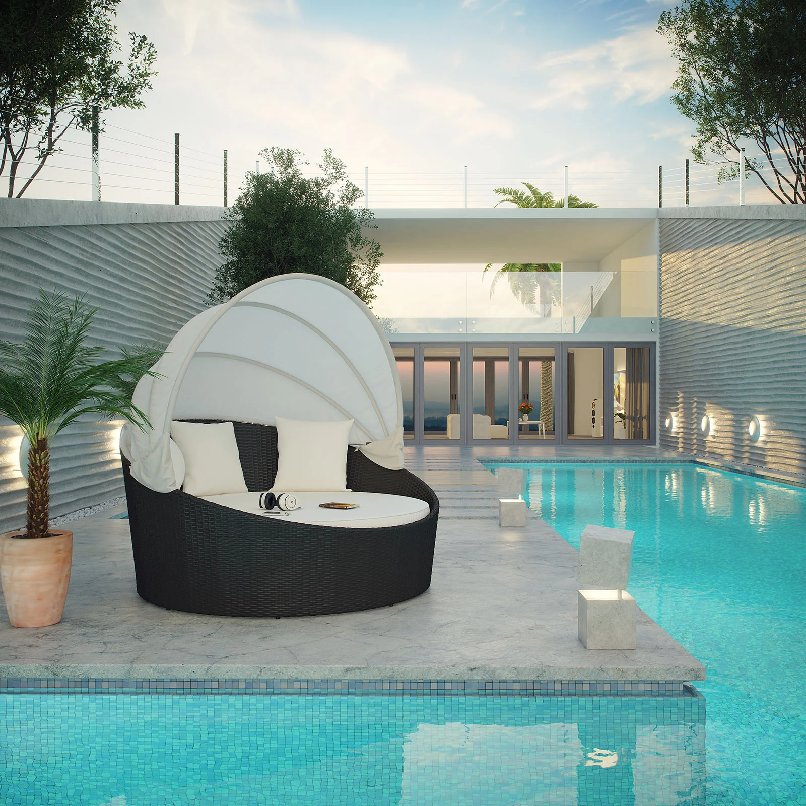 Modway Siesta Canopy Outdoor Patio Daybed - Image 25